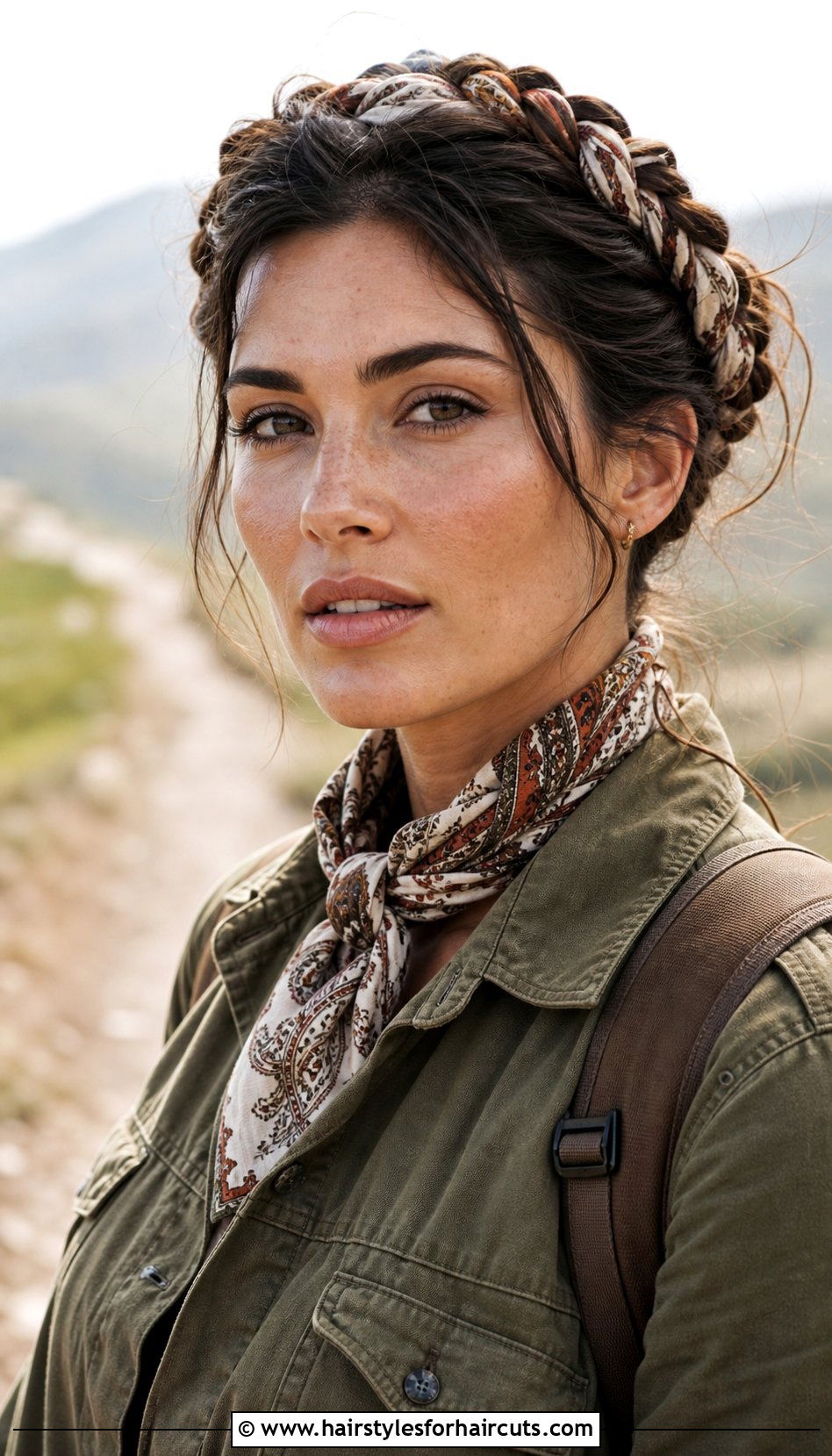 Milkmaid Braids With Scarf - 25 hairstyles with scarves - 25 hairstyles with scarves