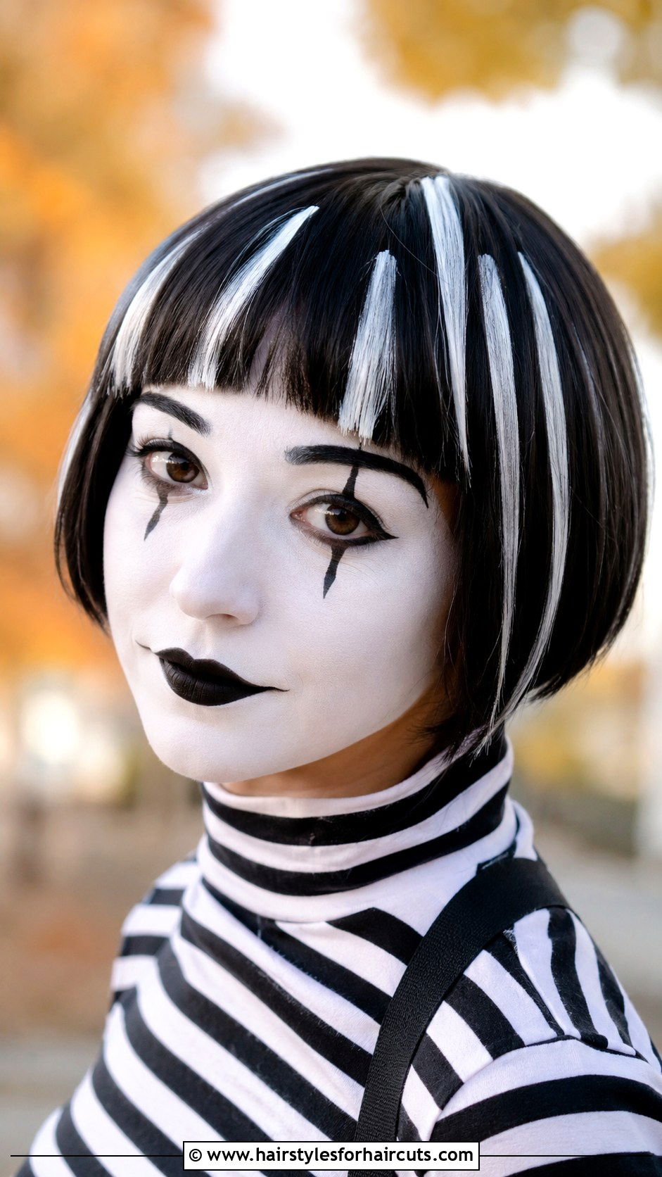 Mime Artist Short Hair - 25 cute halloween hairstyles for short hair - 25 cute halloween hairstyles for short hair