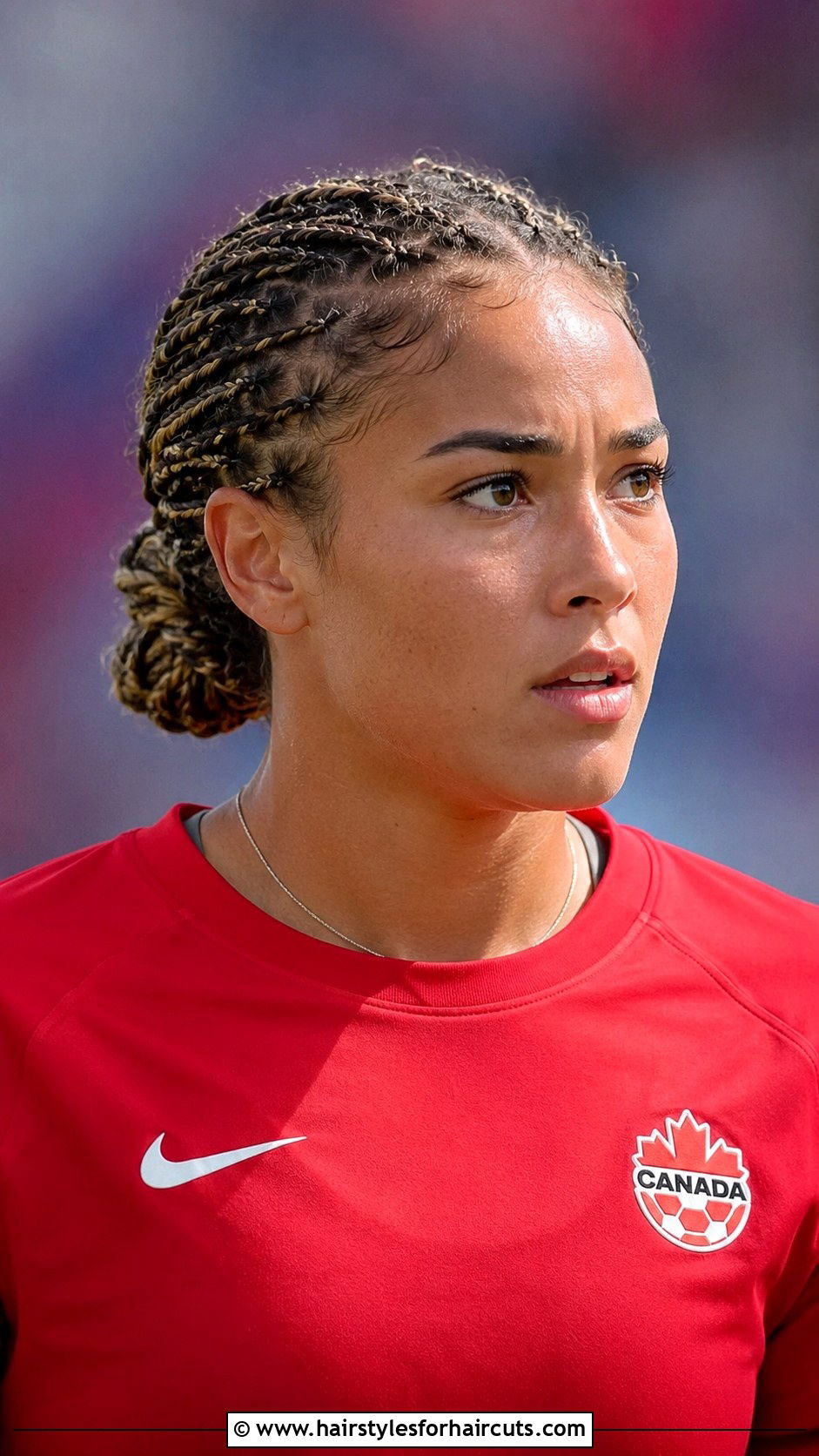 Mini Braids Pinned Back For Soccer - 25 soccer hairstyles for short hair - 25 soccer hairstyles for short hair