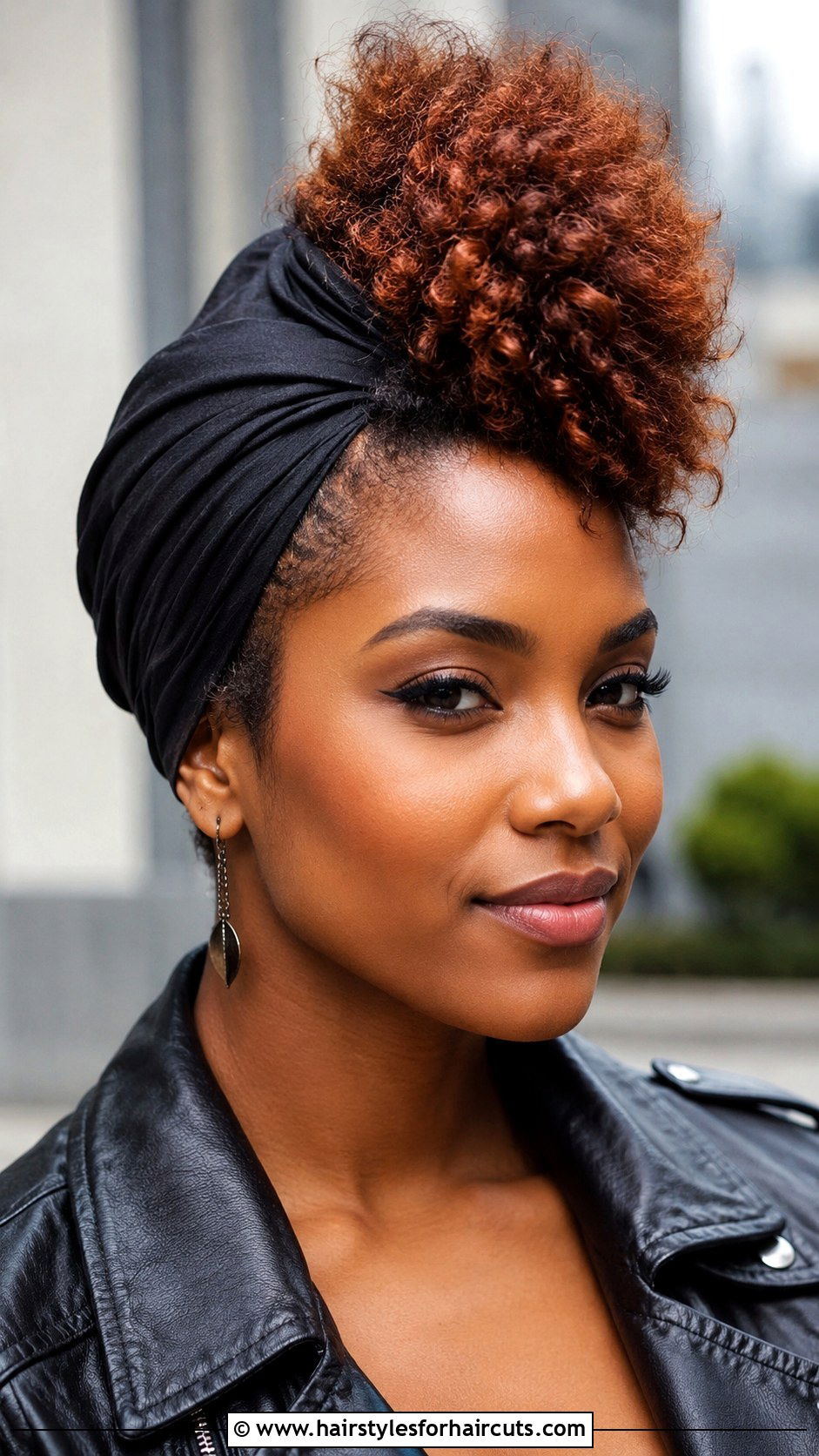 Minimalist Head Wrap With Faux Hawk - 25 wrap hairstyles for short hair - 25 wrap hairstyles for short hair