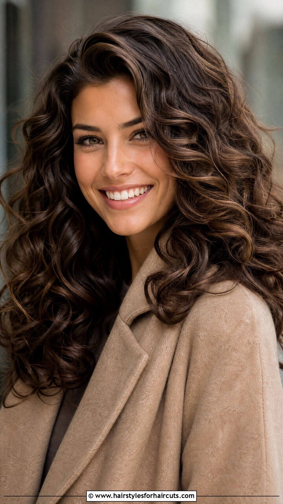 Mocha Brown Voluminous Curls - 25 light skin hairstyles - 25 light skin hairstyles