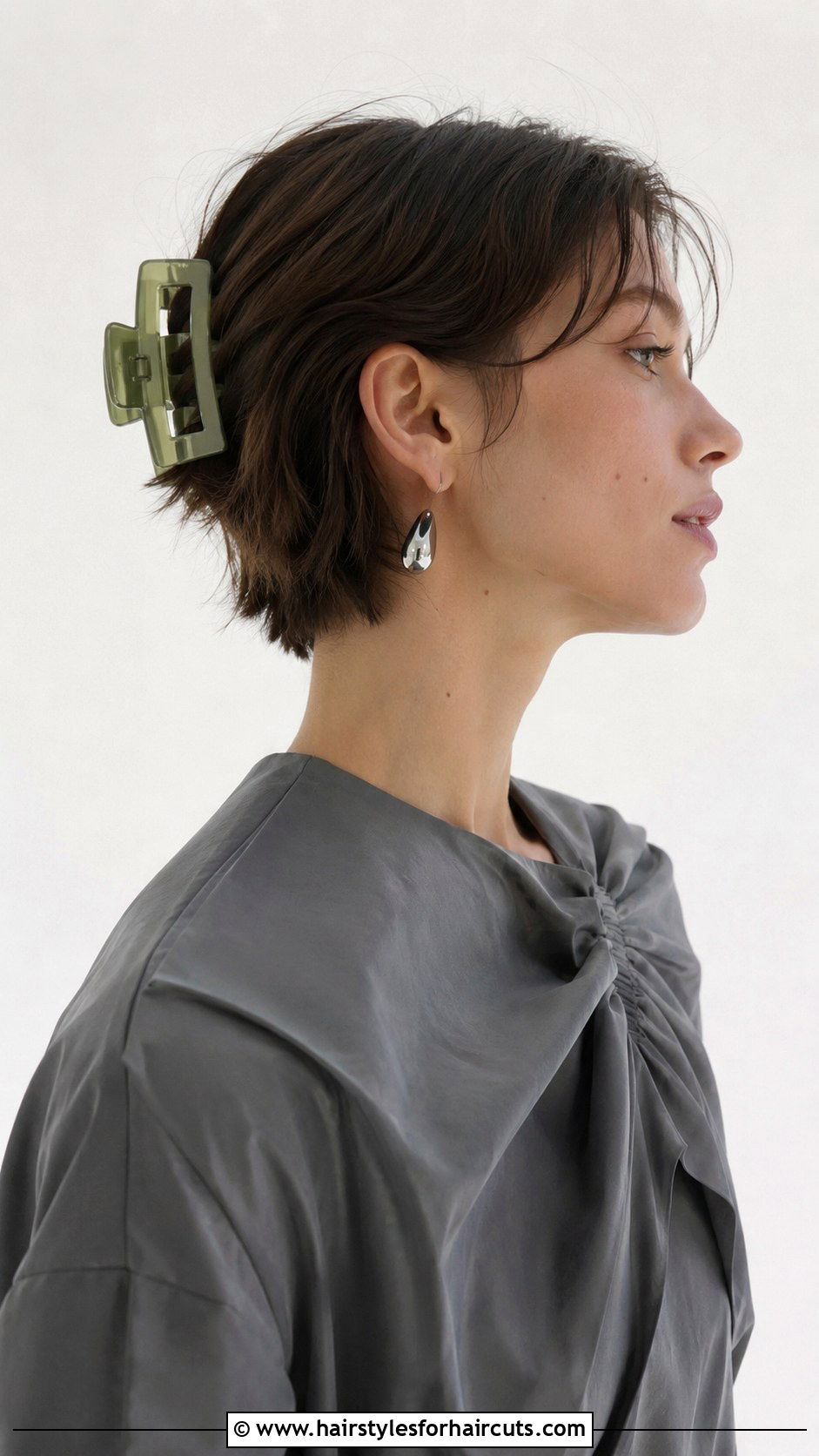 Modern Barrette Short Hair Look - 25 barrette hairstyles short hair - 25 barrette hairstyles short hair