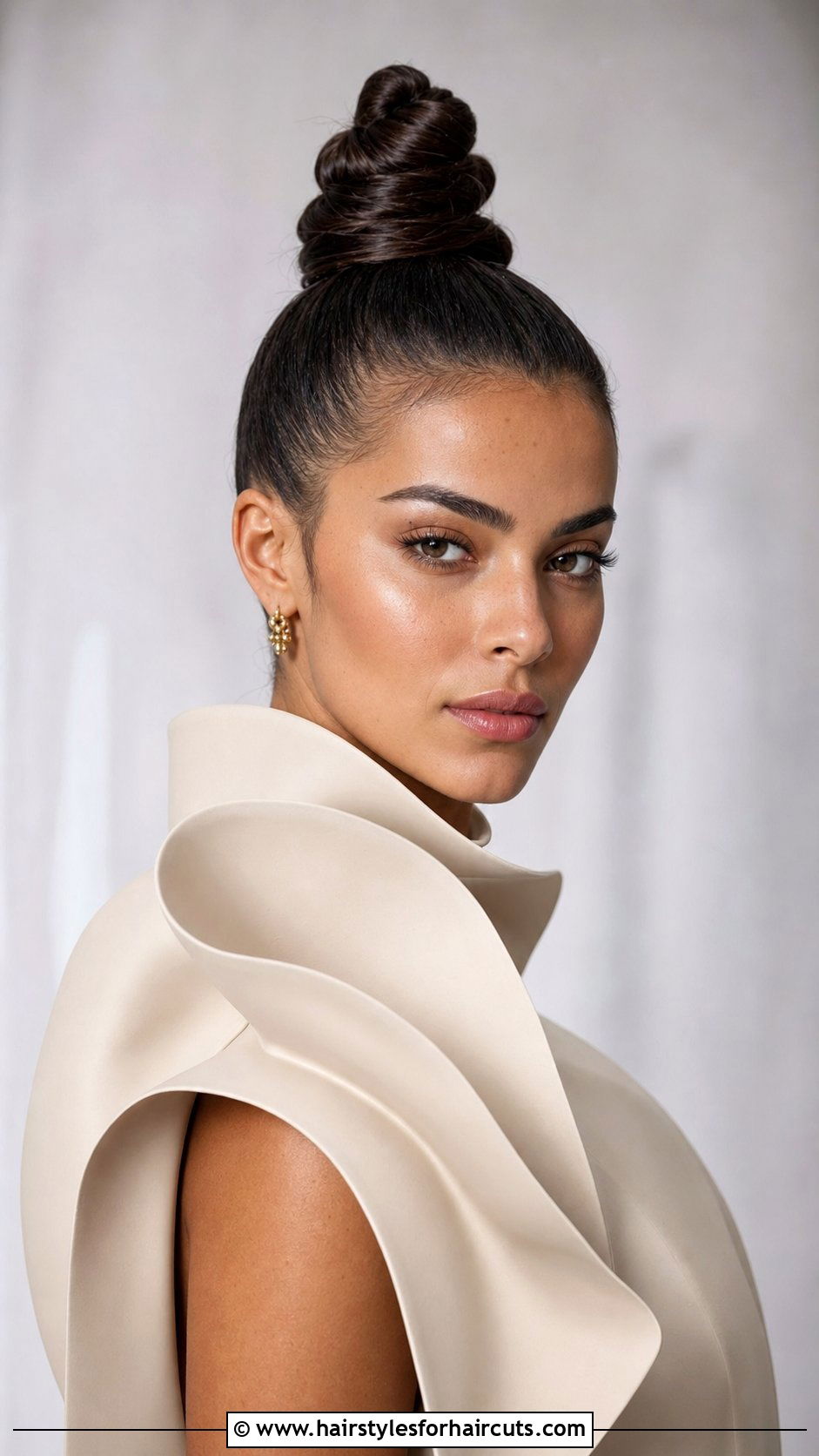 Modern Top Knot - 25 hairstyles woman wedding - 25 hairstyles woman wedding