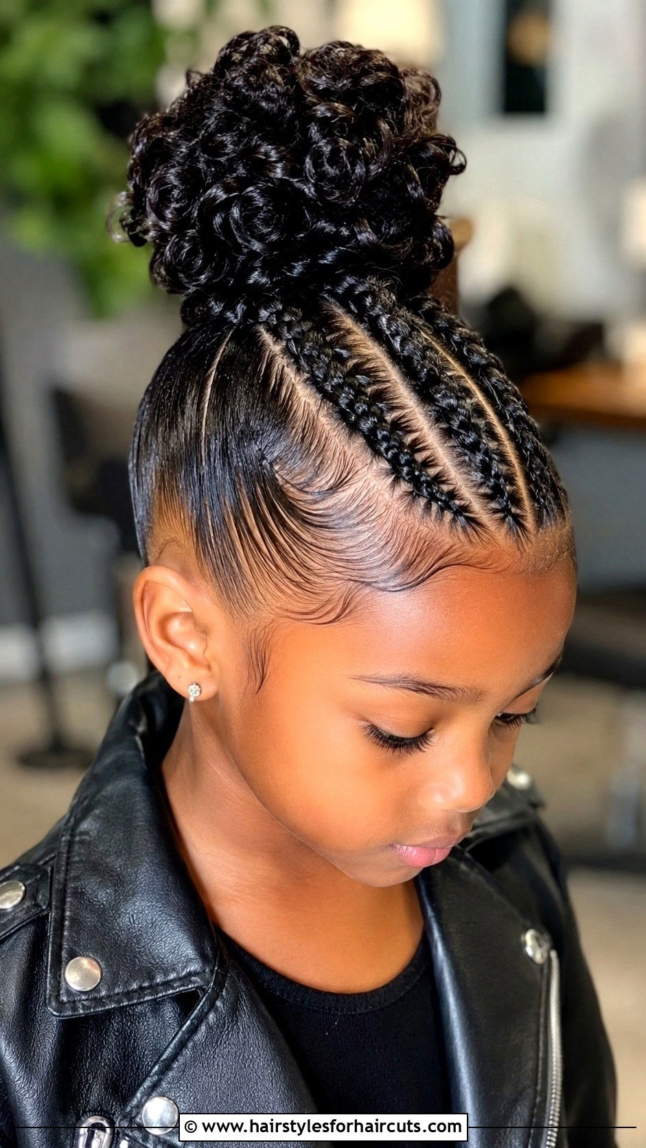 Mohawk Braid Into Bun - 25 bun hairstyles for black hair little girl - 25 bun hairstyles for black hair little girl
