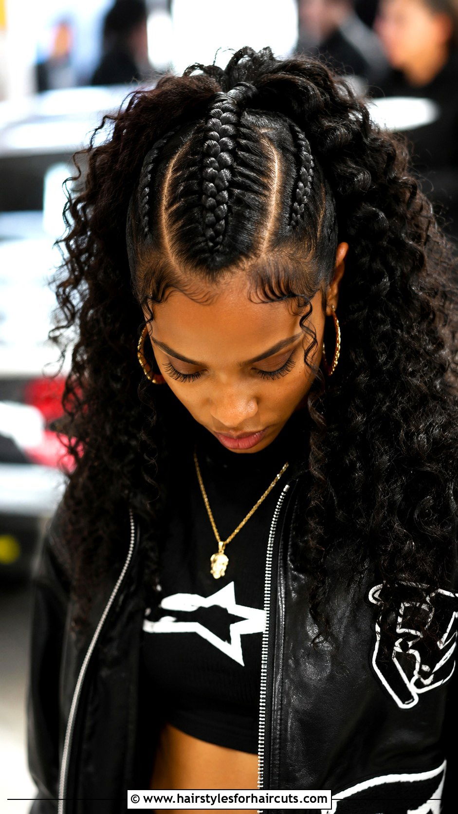 Mohawk Braid With Loose Curls - 25 dance hairstyles - 25 dance hairstyles