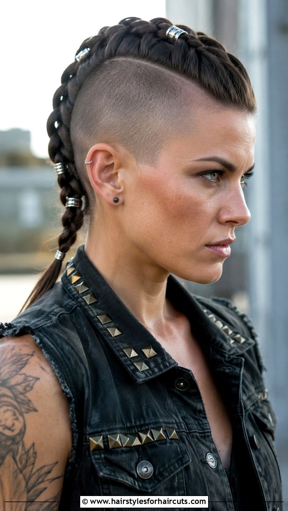 Mohawk Braid With Shaved Sides - 25 festival hairstyles - 25 festival hairstyles