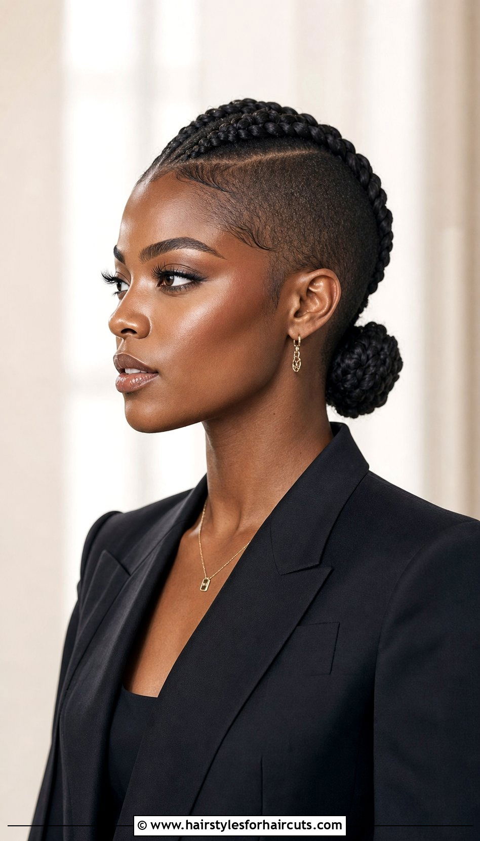 Mohawk Braided Low Bun - 25 low bun hairstyles for black hair wedding - 25 low bun hairstyles for black hair wedding