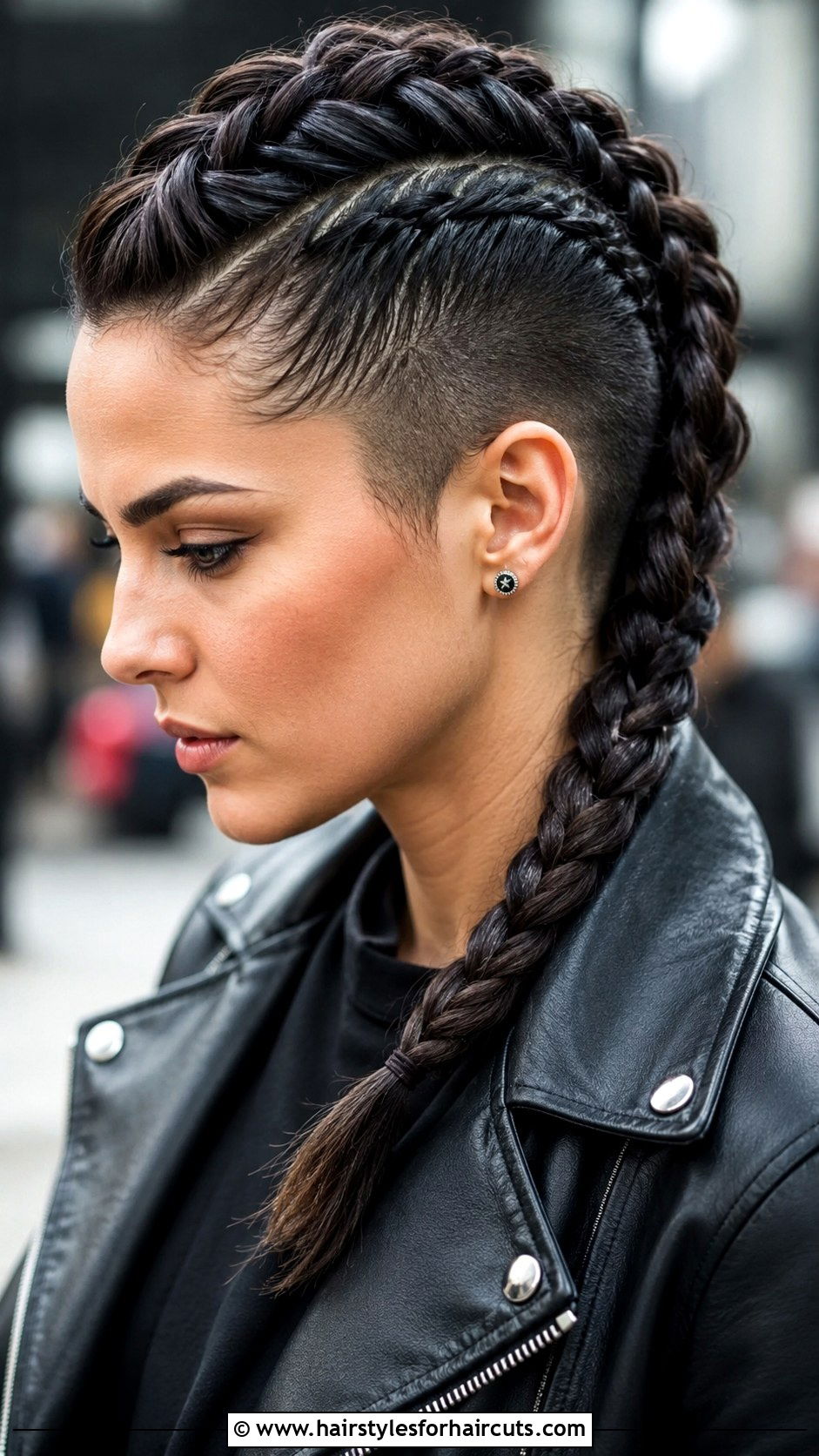 Mohawk Side Braid - 25 side braid hairstyles for long hair - 25 side braid hairstyles for long hair