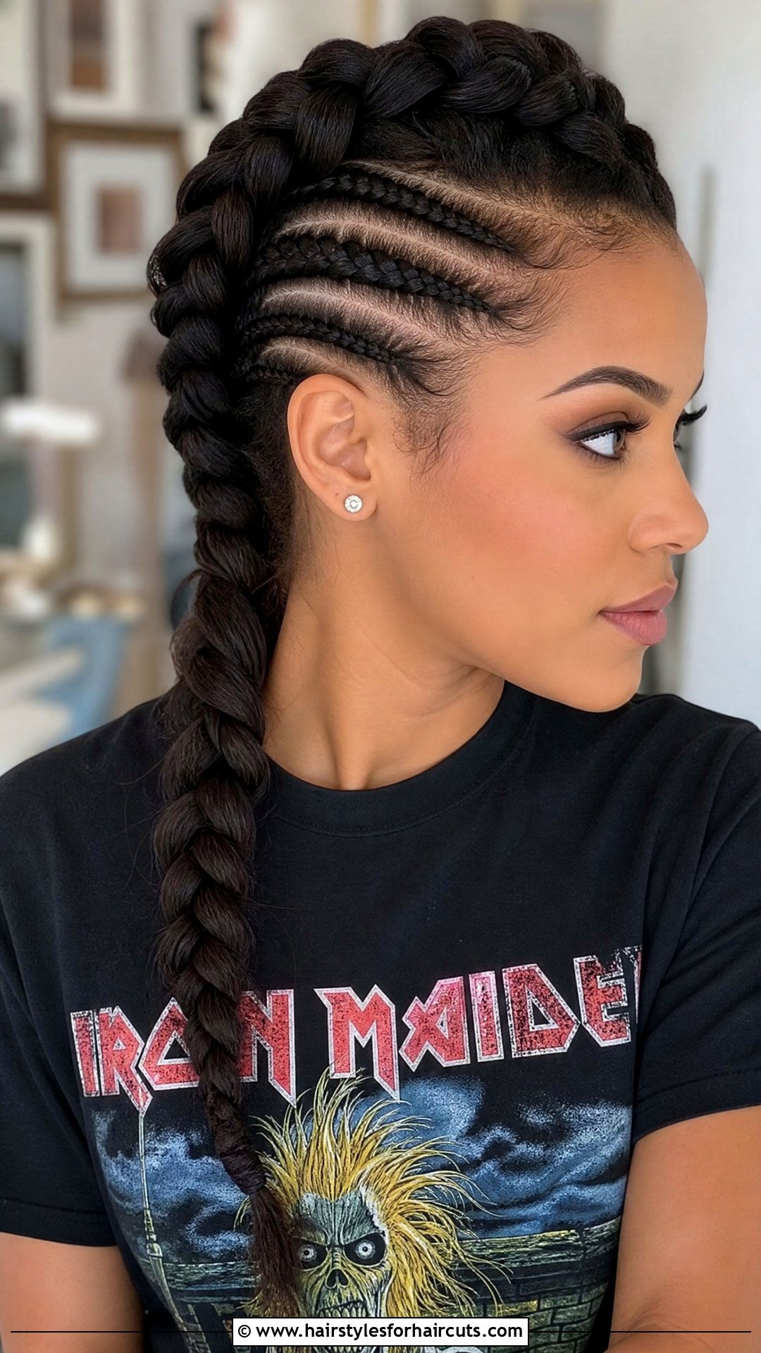 Mohawk Side Braid - 25 side braid long hair trendy braided hairstyles - 25 side braid long hair trendy braided hairstyles