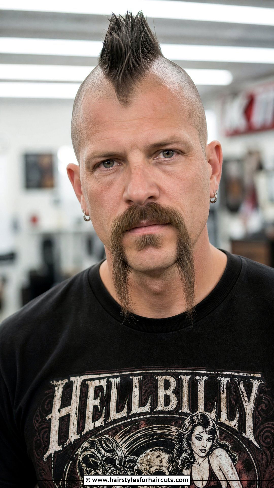 Mohawk With Fu Manchu Mustache - 25 mustache haircuts - 25 mustache haircuts