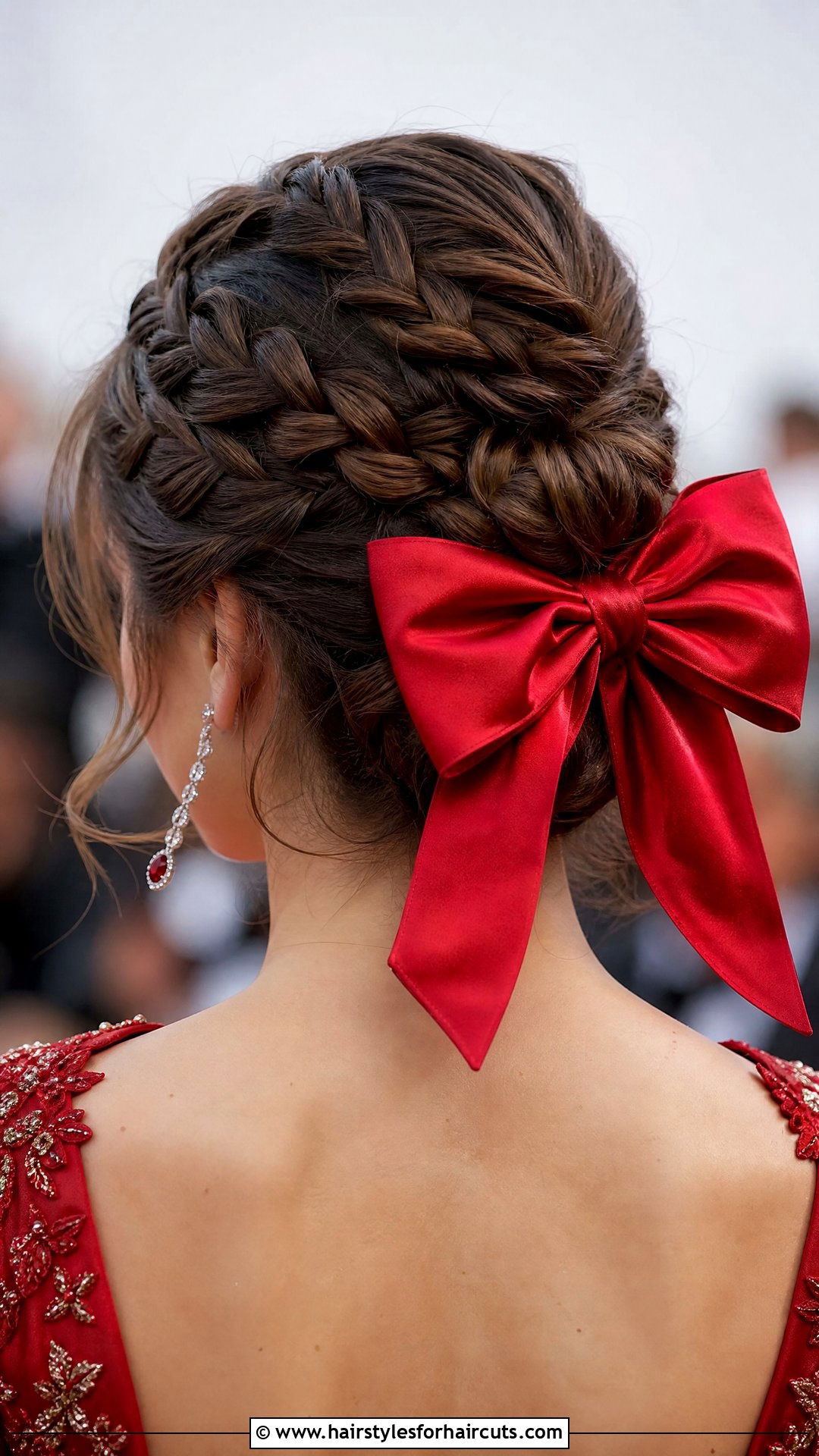 Multi Braid Updo With Statement Bow - 25 hairstyles frida kahlo hair - 25 hairstyles frida kahlo hair