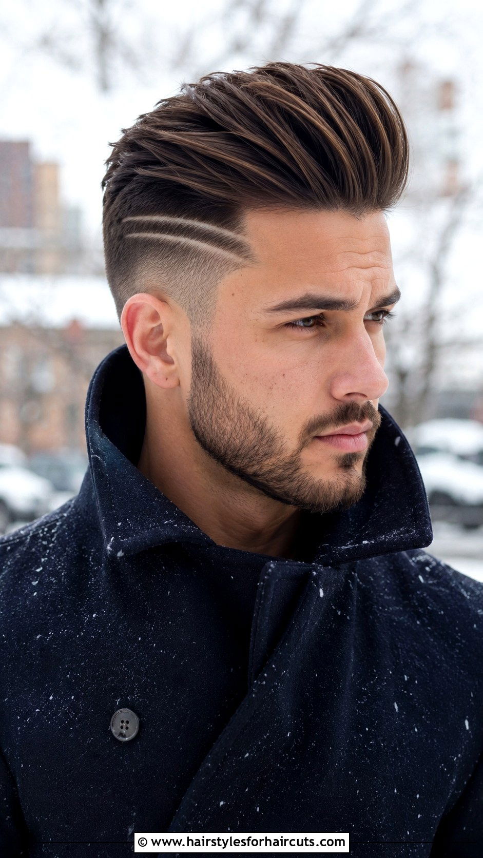 Multiple Line Quiff - 25 lines in haircuts - 25 lines in haircuts