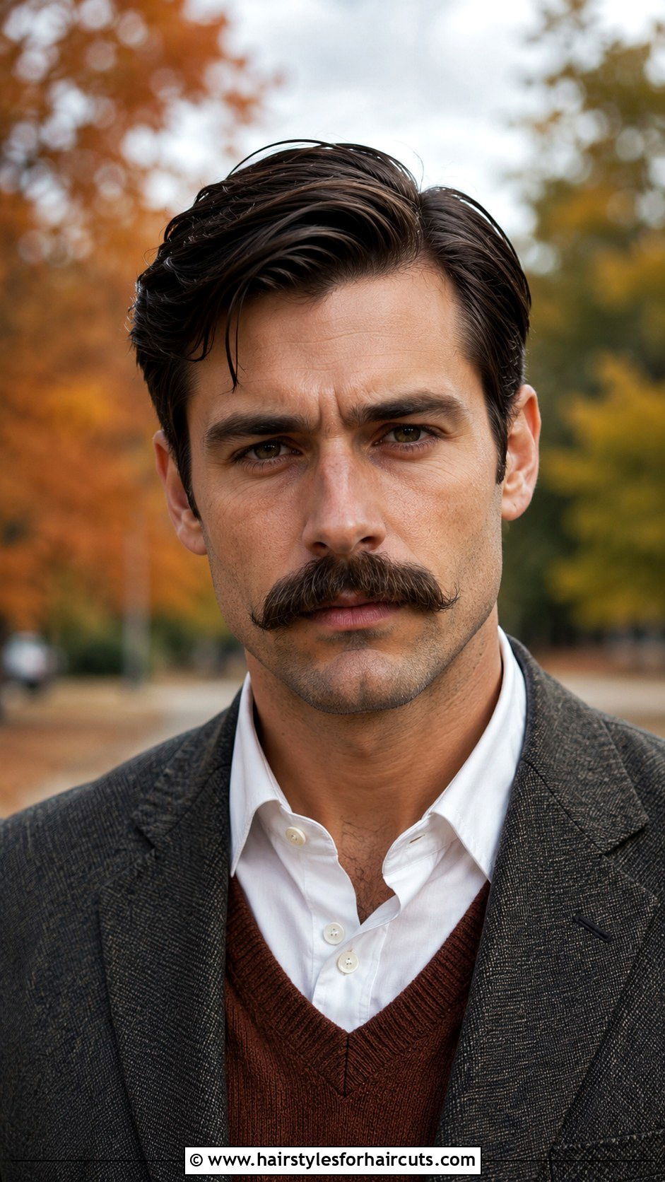 Mustache With Side Part - 25 japanese facial hairstyles - 25 japanese facial hairstyles
