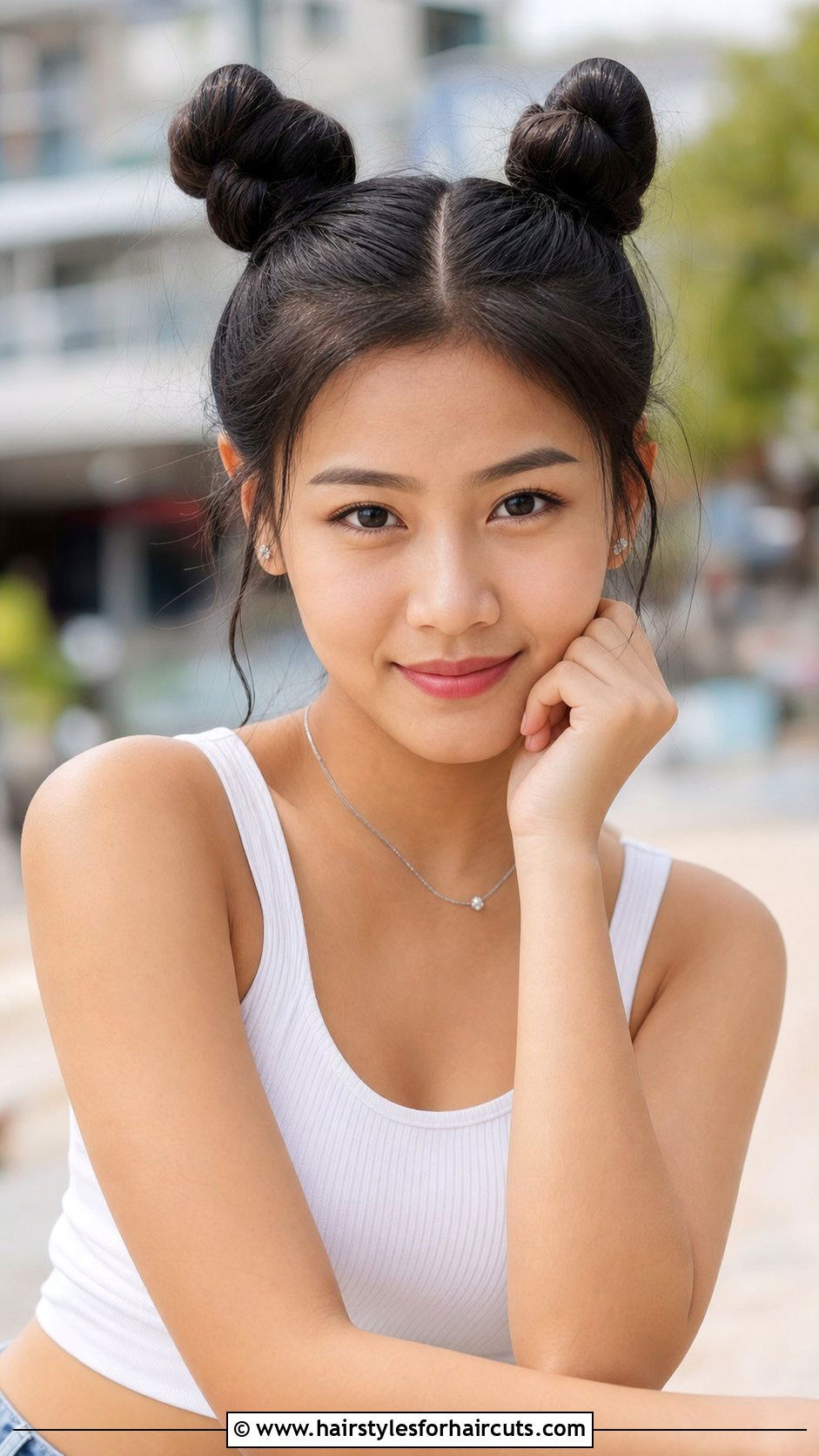 Myanmar Double Buns Hairstyle - 25 myanmar hairstyles - 25 myanmar hairstyles