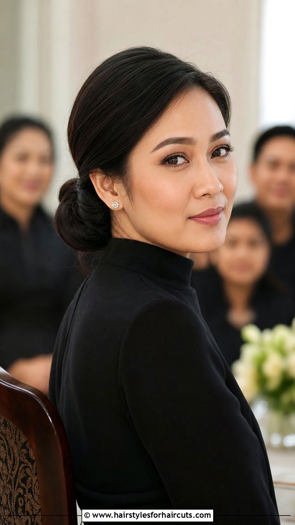 Myanmar Low Chignon - 25 myanmar hairstyles - 25 myanmar hairstyles