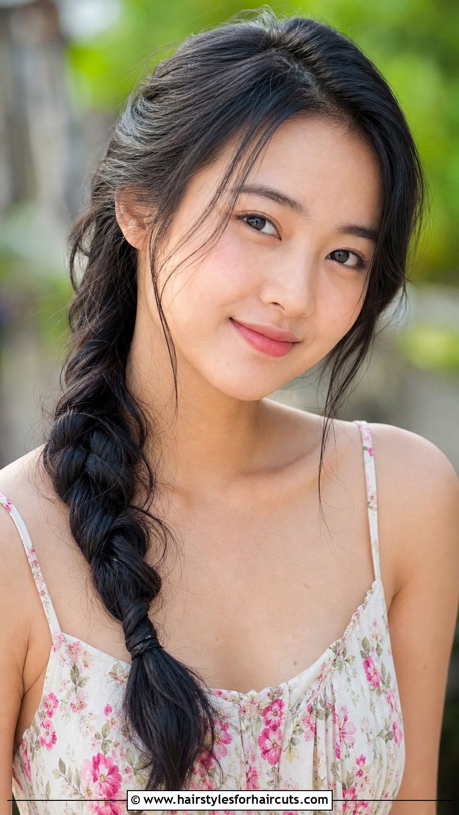 Myanmar Side Swept Braid - 25 myanmar hairstyles - 25 myanmar hairstyles