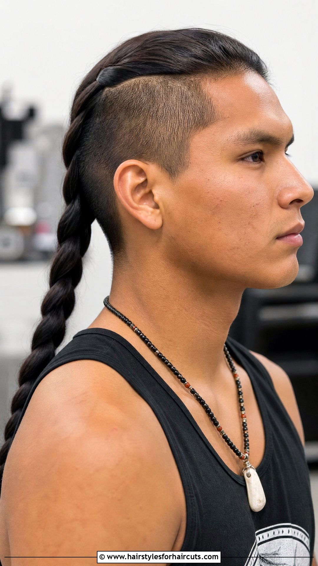 Native American Undercut With Long Braid - 25 native american hairstyles - 25 native american hairstyles