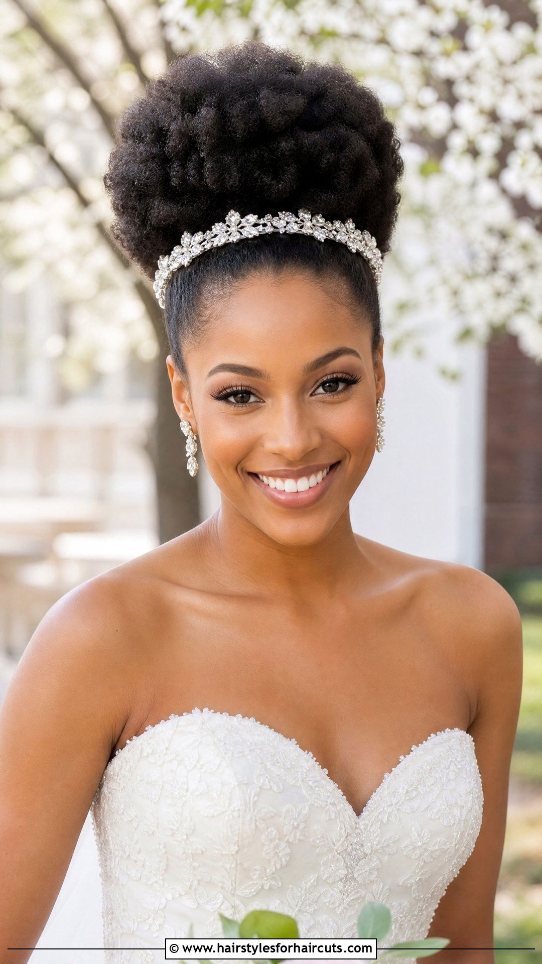 Natural Afro Puff - 25 wedding hairstyles black hair - 25 wedding hairstyles black hair
