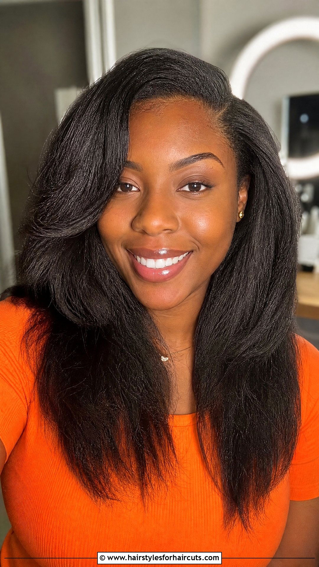 Natural Blowout - 25 long black hairstyles - 25 long black hairstyles