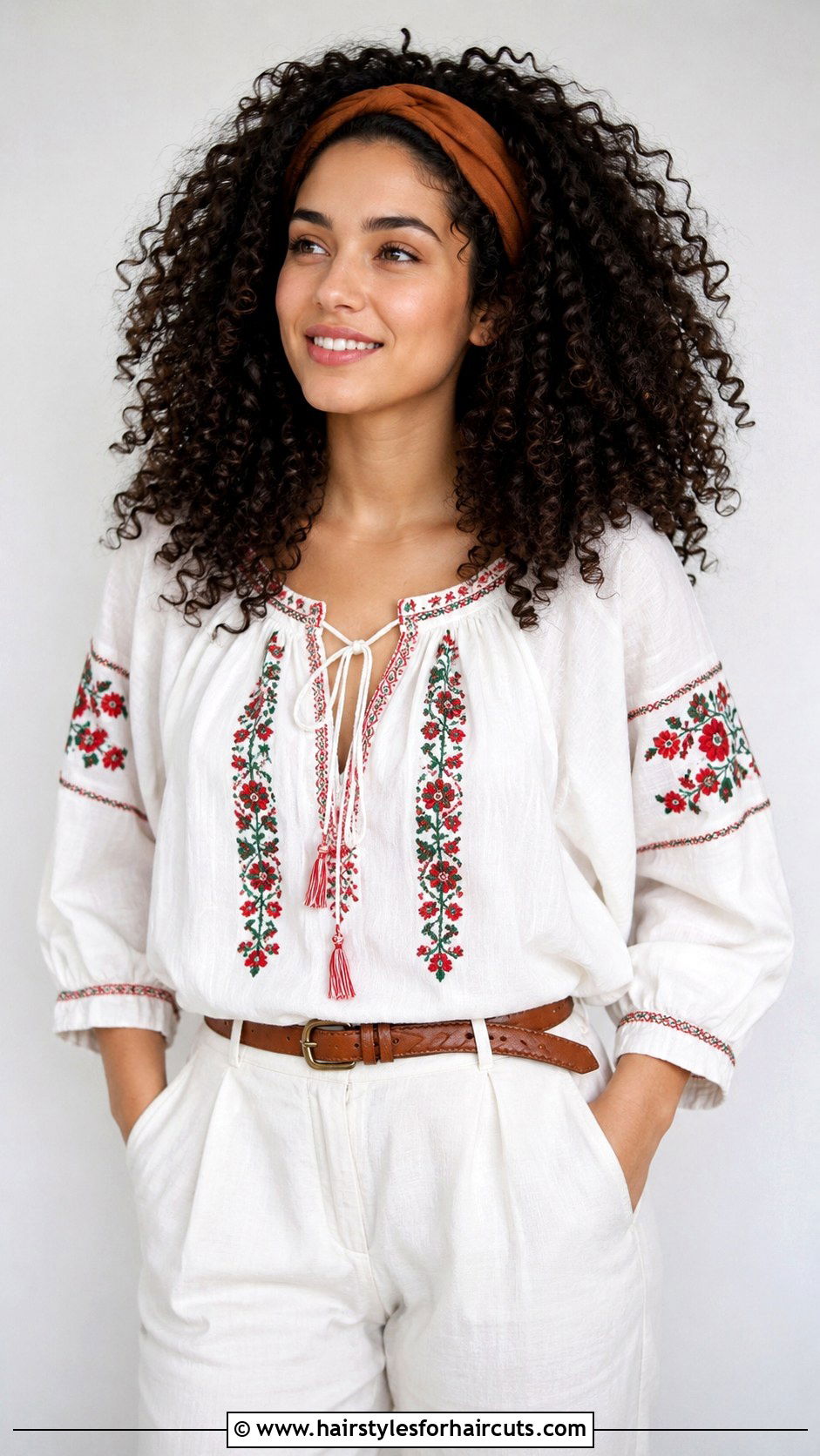 Natural Curls With Headband - 25 70s hairstyles for women - 25 70's hairstyles for women