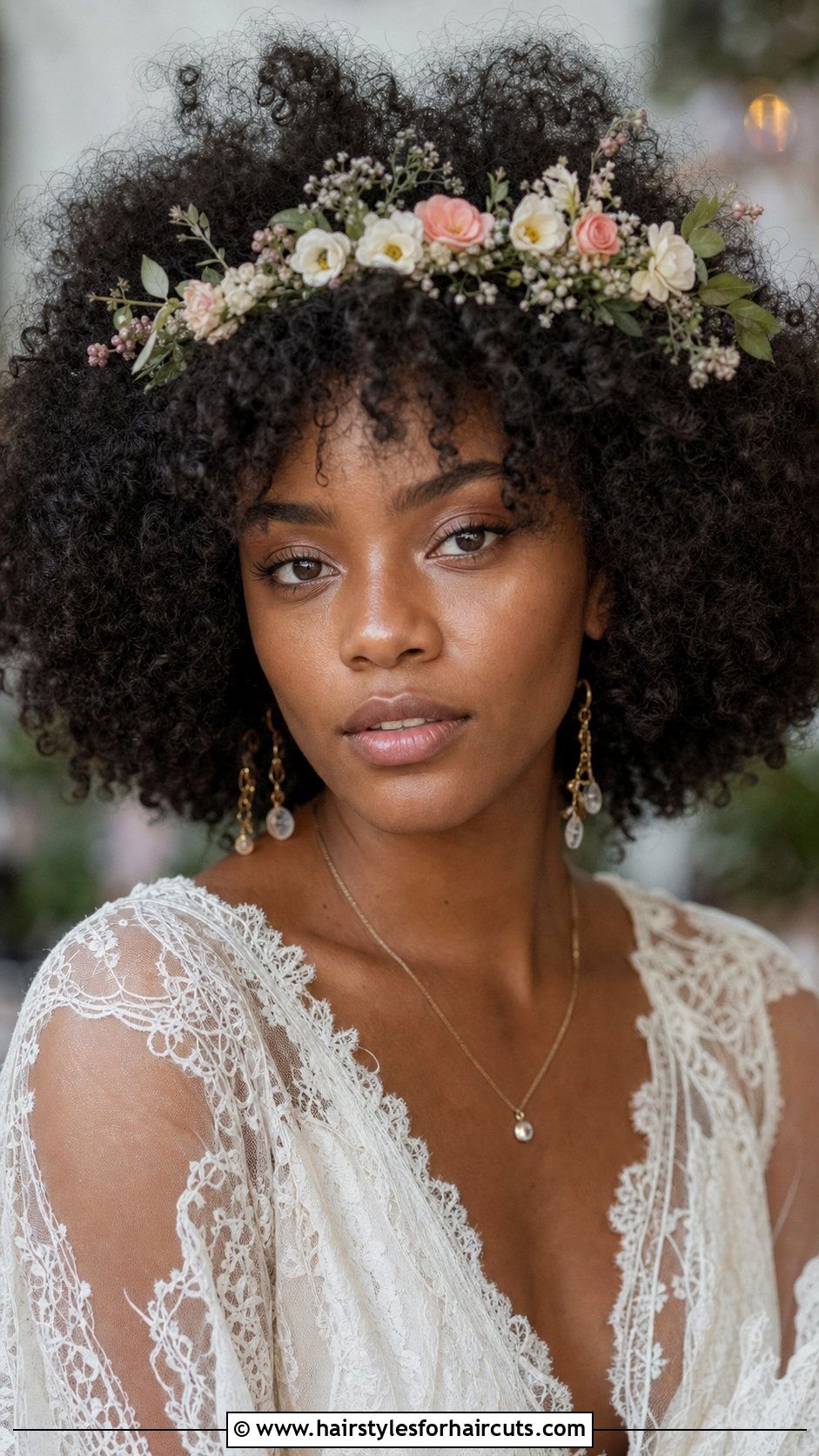 Natural Curly Afro - 25 wedding hairstyles black women - 25 wedding hairstyles black women