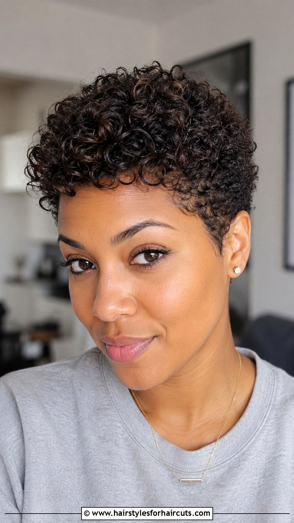Natural Curly Pixie - 25 graduation hairstyles for short hair - 25 graduation hairstyles for short hair