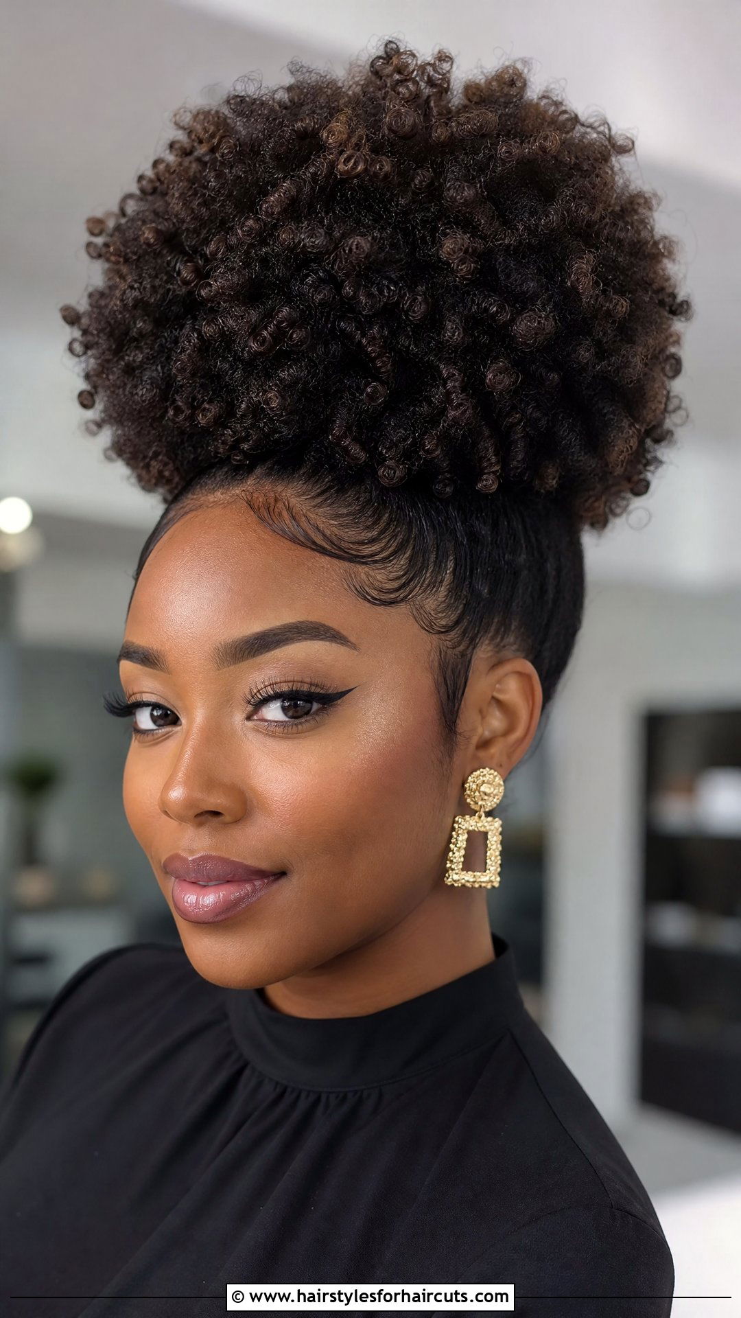 Natural Hair Afro Puff Updo - 25 wedding updo hairstyles for black hair - 25 wedding updo hairstyles for black hair