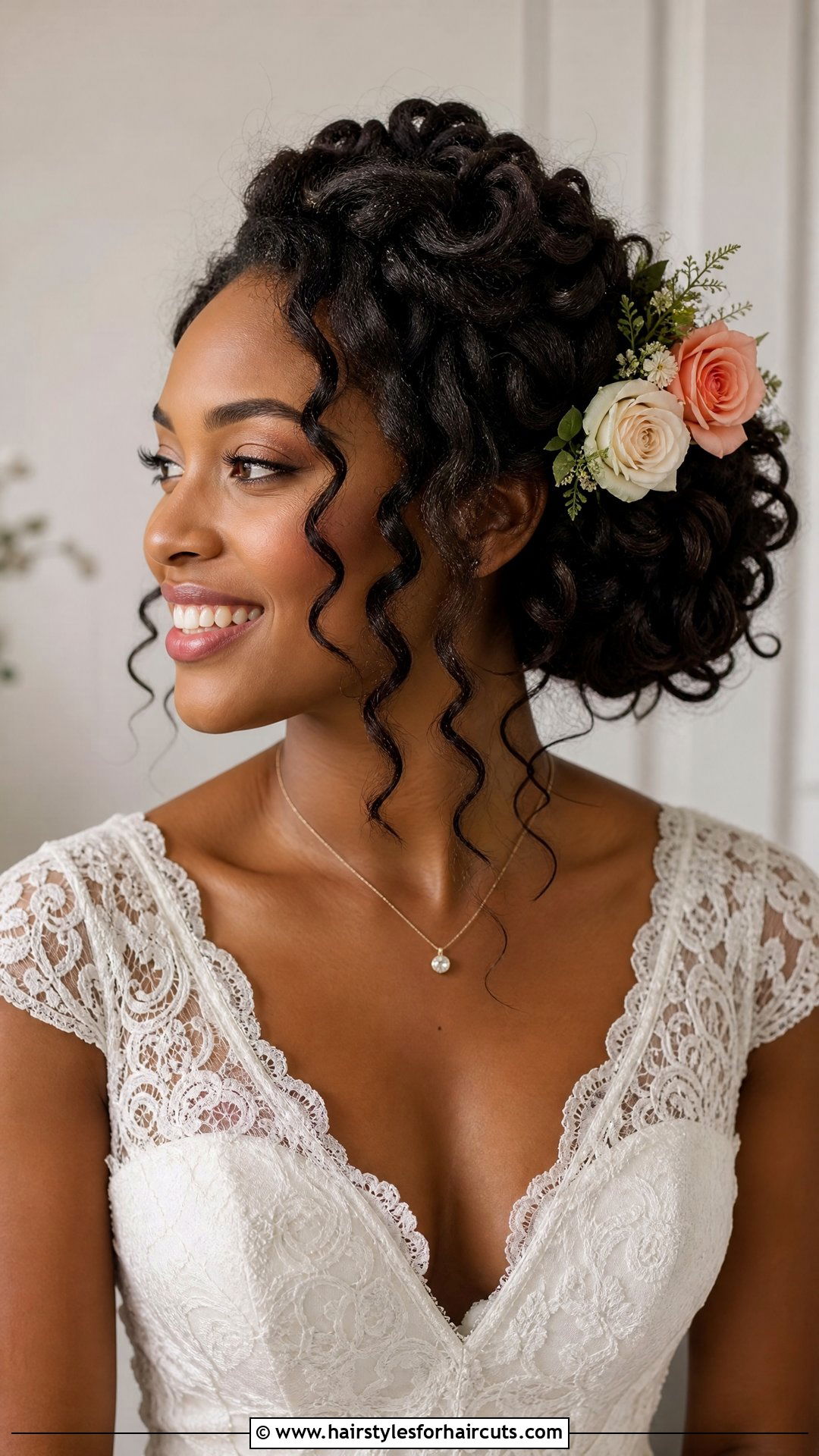 Natural Hair Bridal Pinned Curls - 25 natural hair bridal hairstyles - 25 natural hair bridal hairstyles
