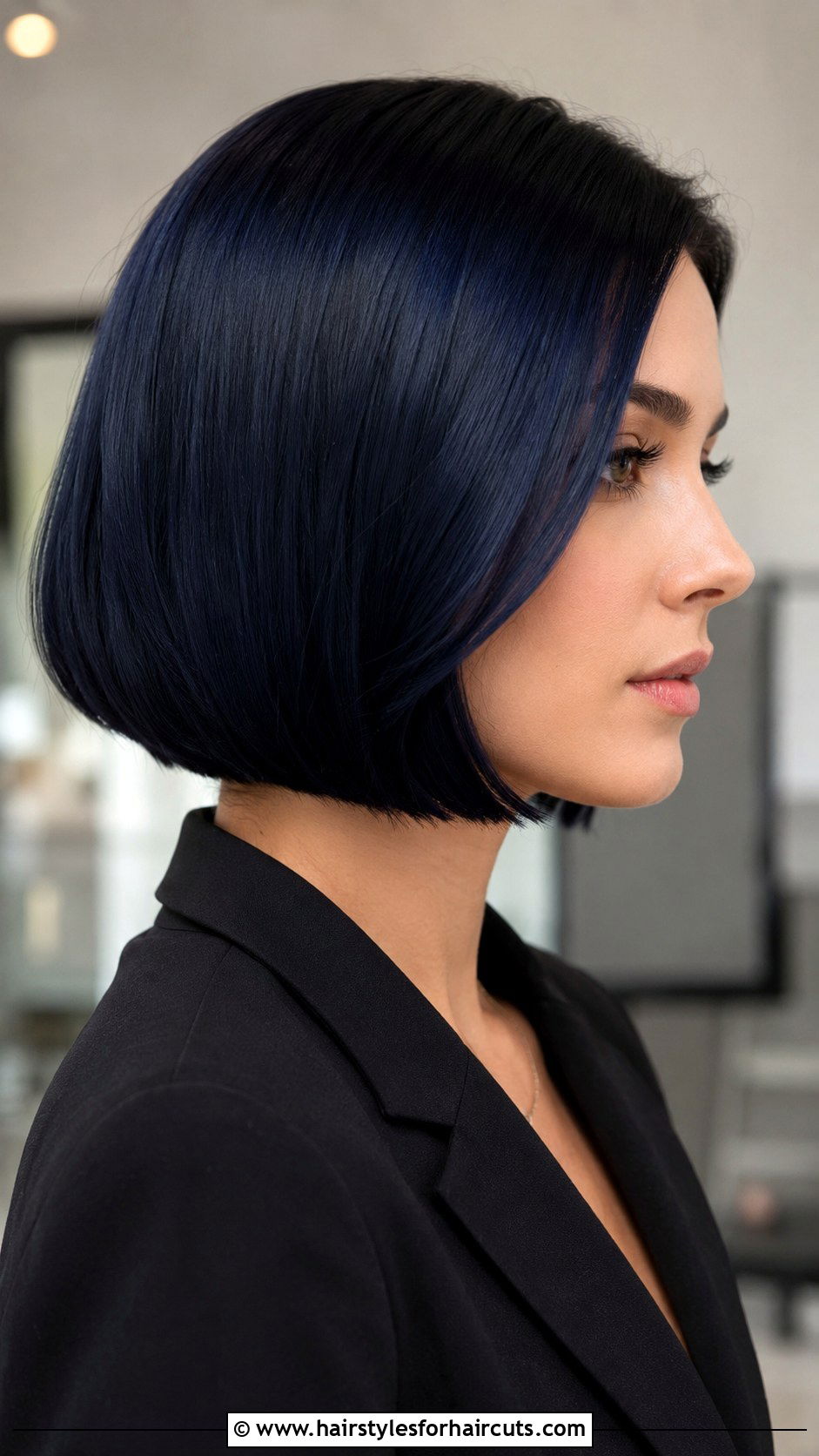 Navy Blue Bob - 25 blue hairstyles - 25 blue hairstyles
