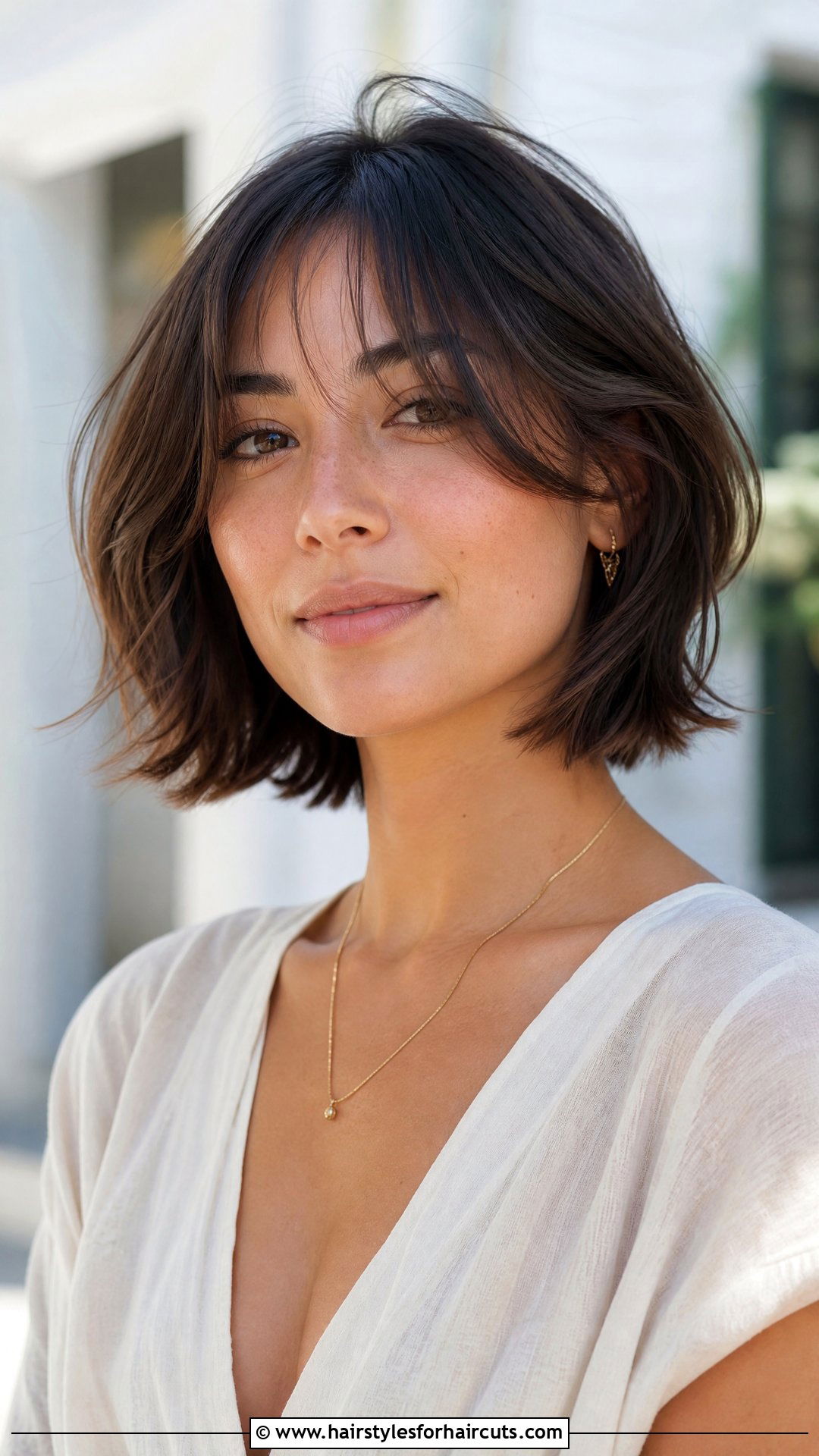 Neck Length Bob With Curtain Bangs - 25 short hairstyles with curtain bangs - 25 short hairstyles with curtain bangs