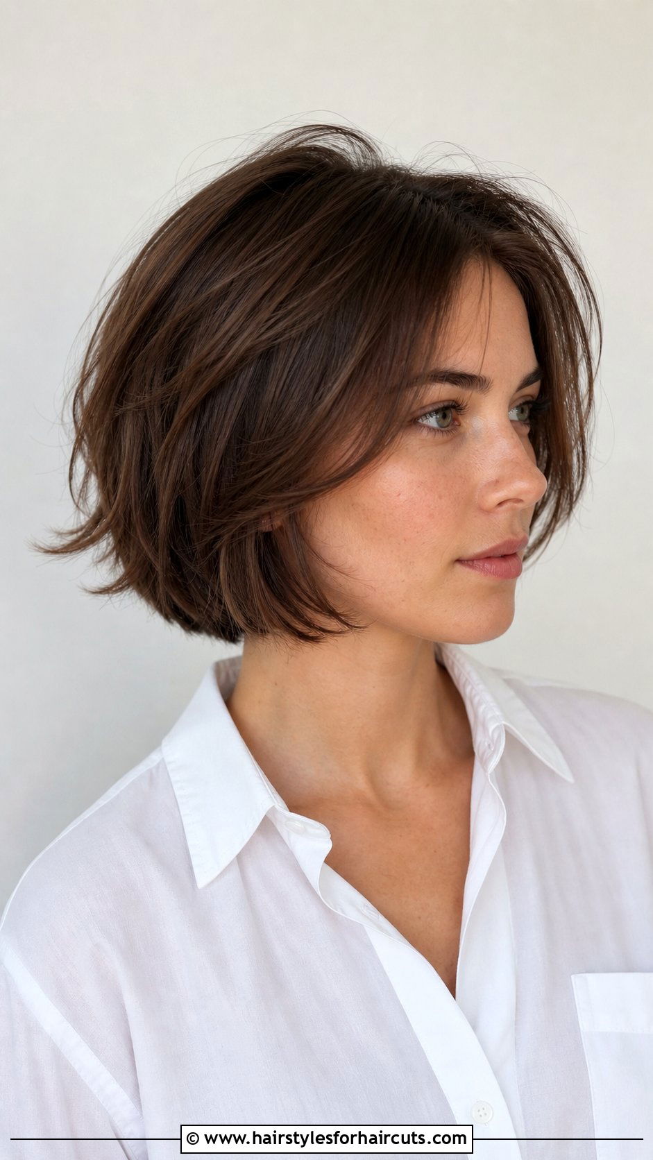 Neck Length Bob With Layers - 25 hairstyles for gray hair over 70 - 25 hairstyles for gray hair over 70