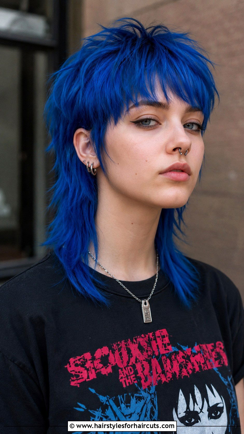 Neon Blue Mullet - 25 blue hairstyles - 25 blue hairstyles