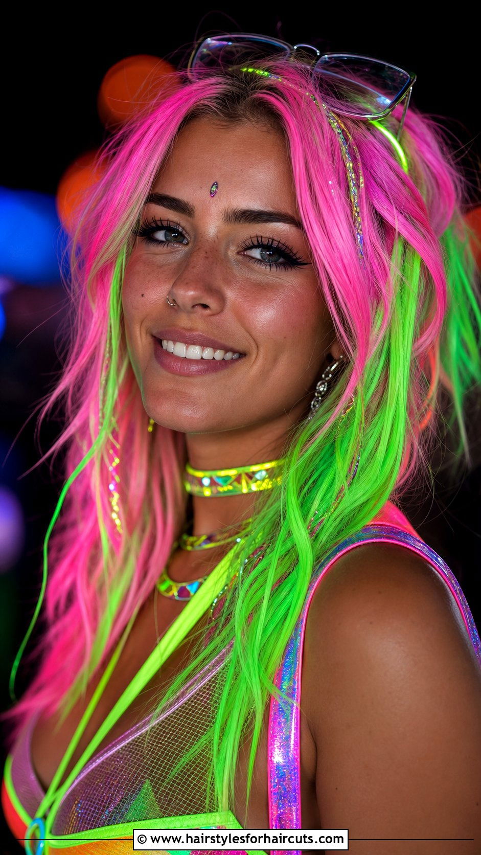 Neon Glow In The Dark Hair - 25 weird hairstyles - 25 weird hairstyles