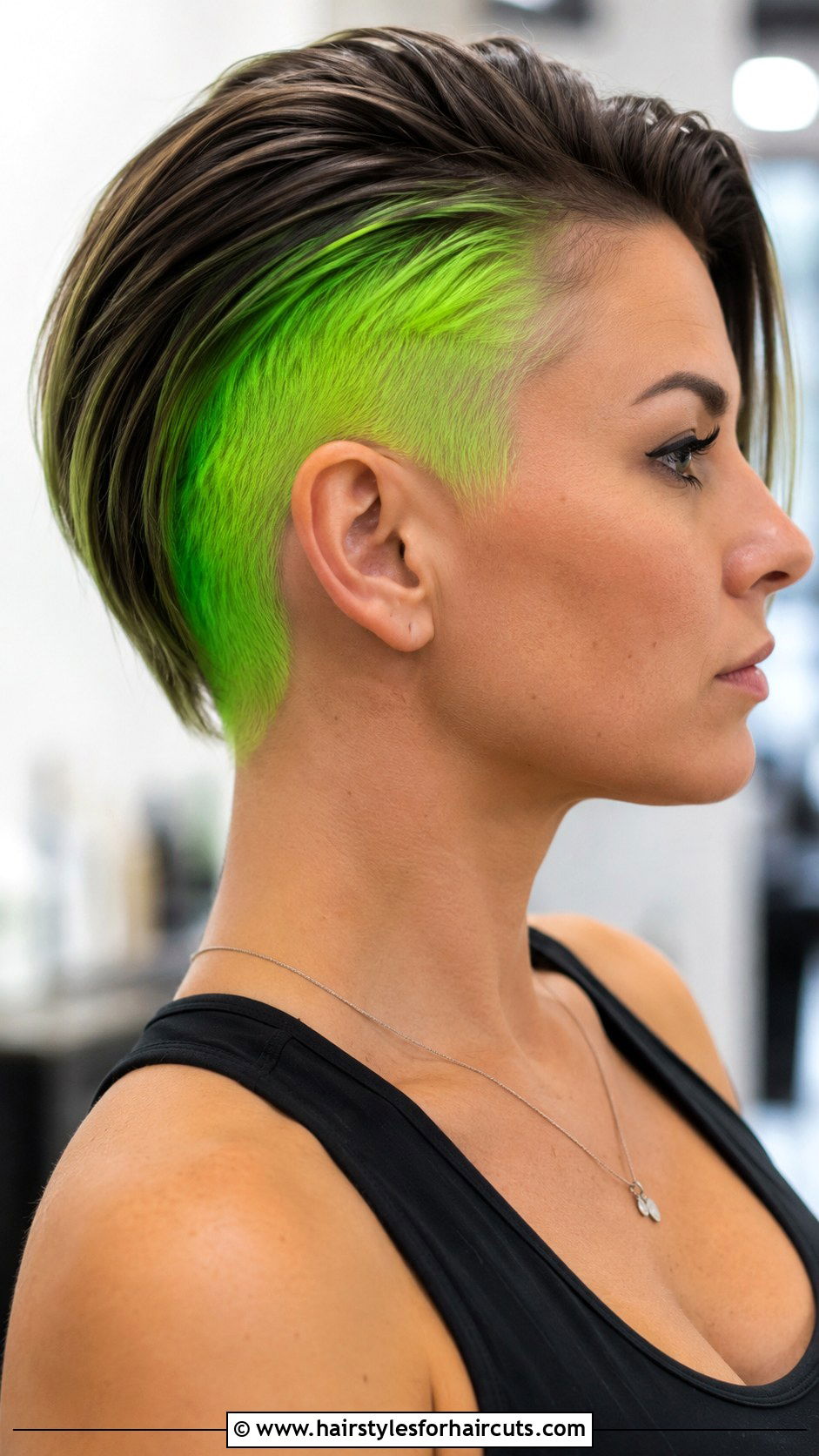 Neon Green Undercut - 25 colorful hairstyles - 25 colorful hairstyles