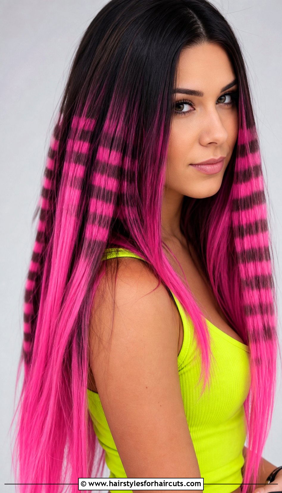 Neon Raccoon Tail Long Hair - 25 racoon tail hairstyles - 25 racoon tail hairstyles