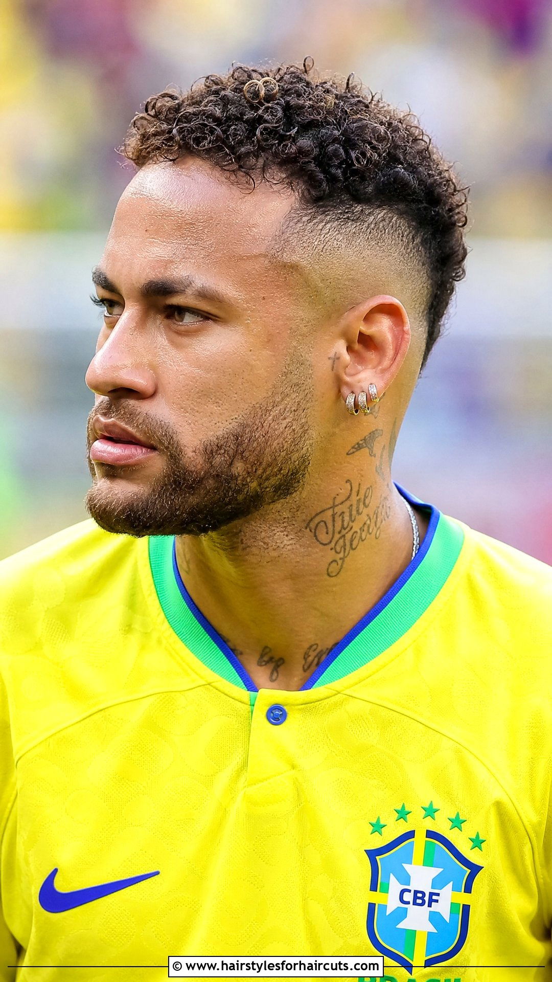 Neymar Short Curly Hair Fade - 25 soccer hairstyles - 25 soccer hairstyles