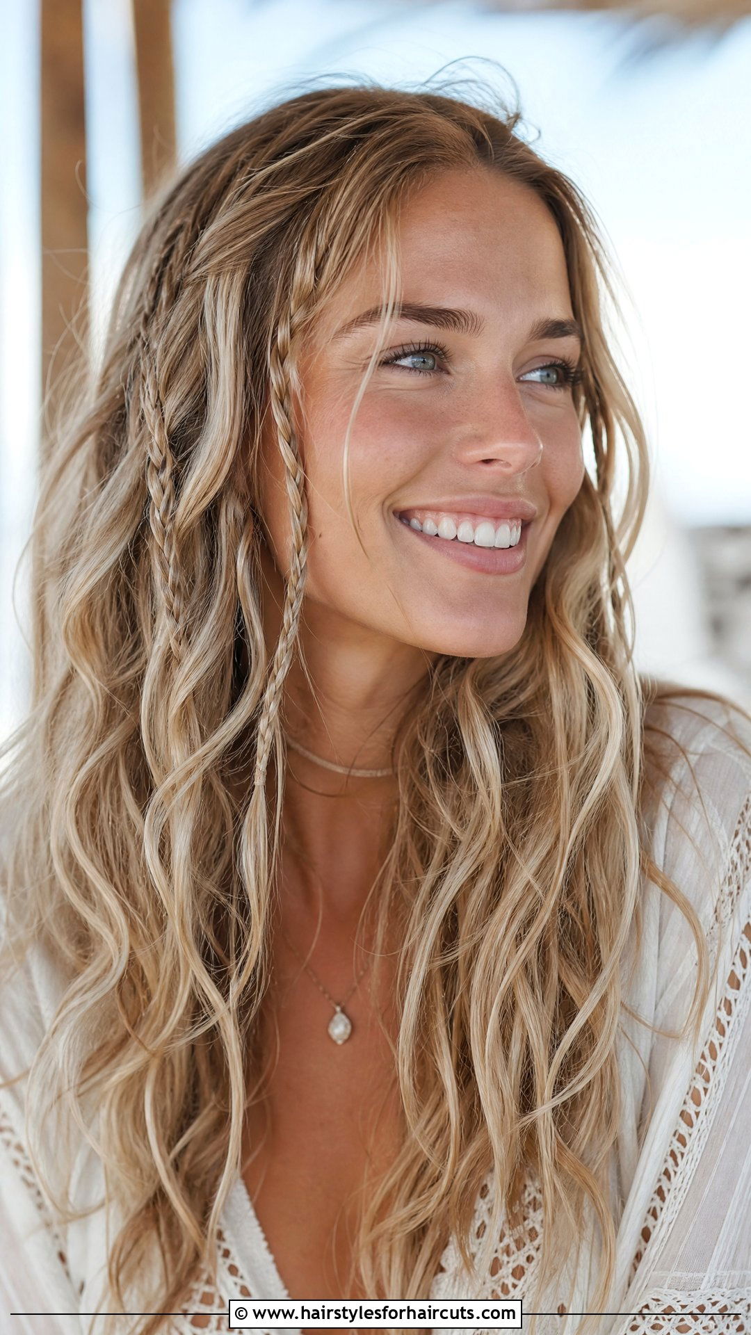 Norse Flowing Waves With Micro Braids - 25 viking women hairstyles - 25 viking women hairstyles