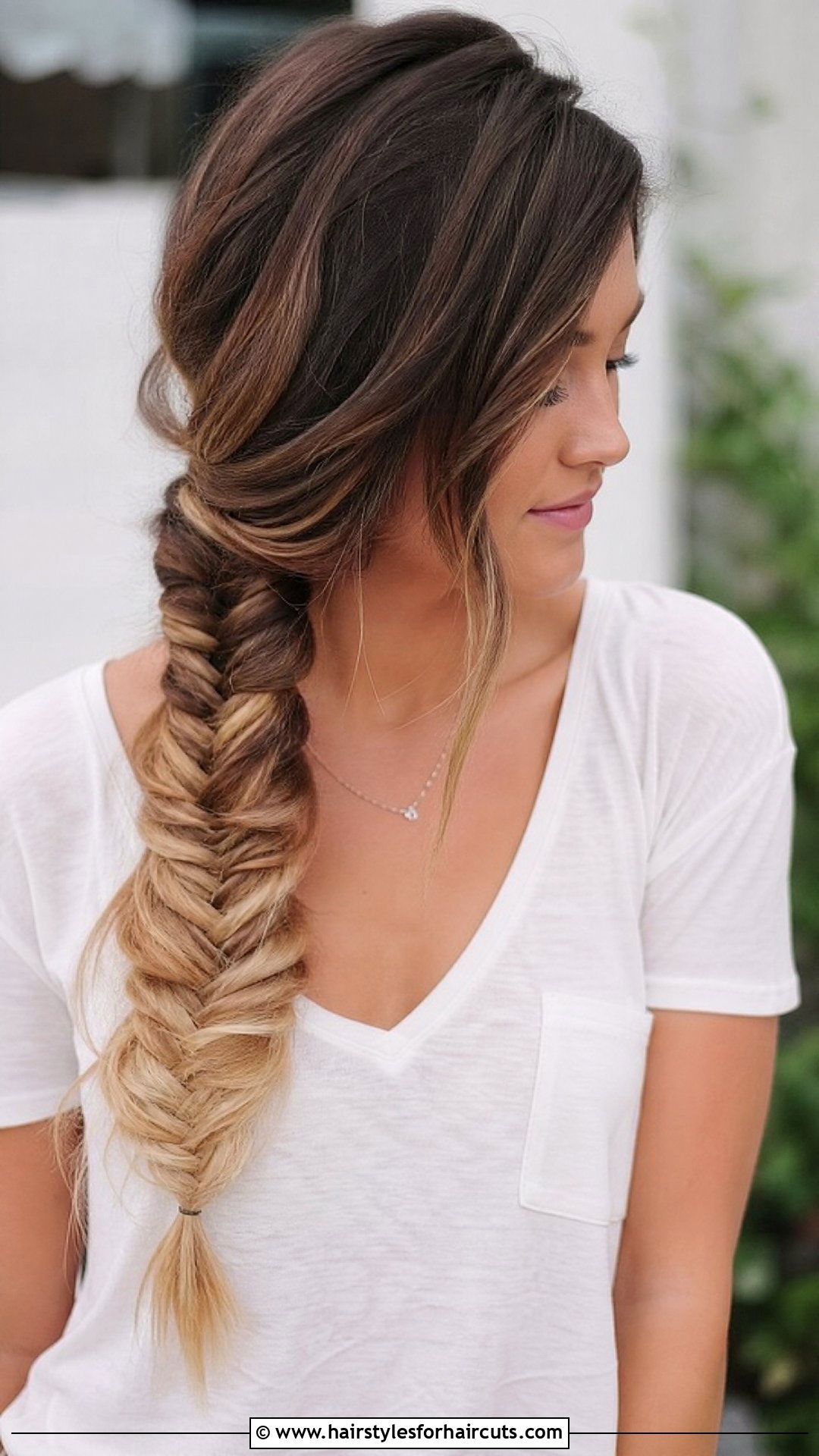 Ombre Fishtail Braid - 25 fish tail hairstyles - 25 fish tail hairstyles