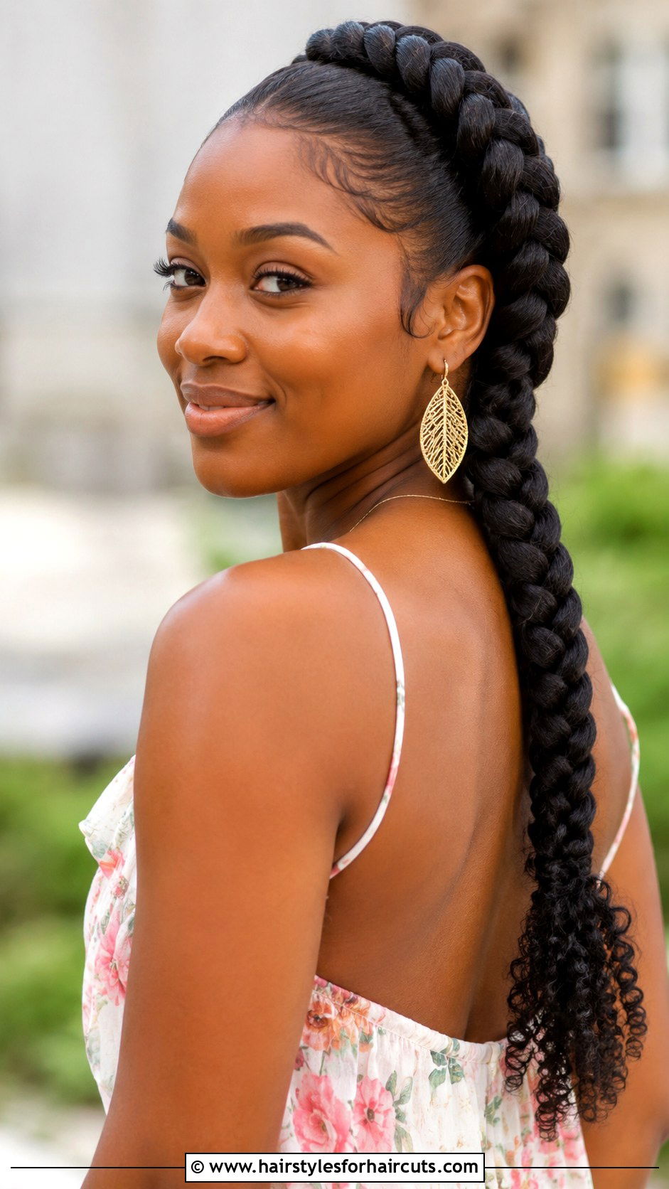 One Goddess Braid - 25 one braid hairstyles for black hair - 25 one braid hairstyles for black hair