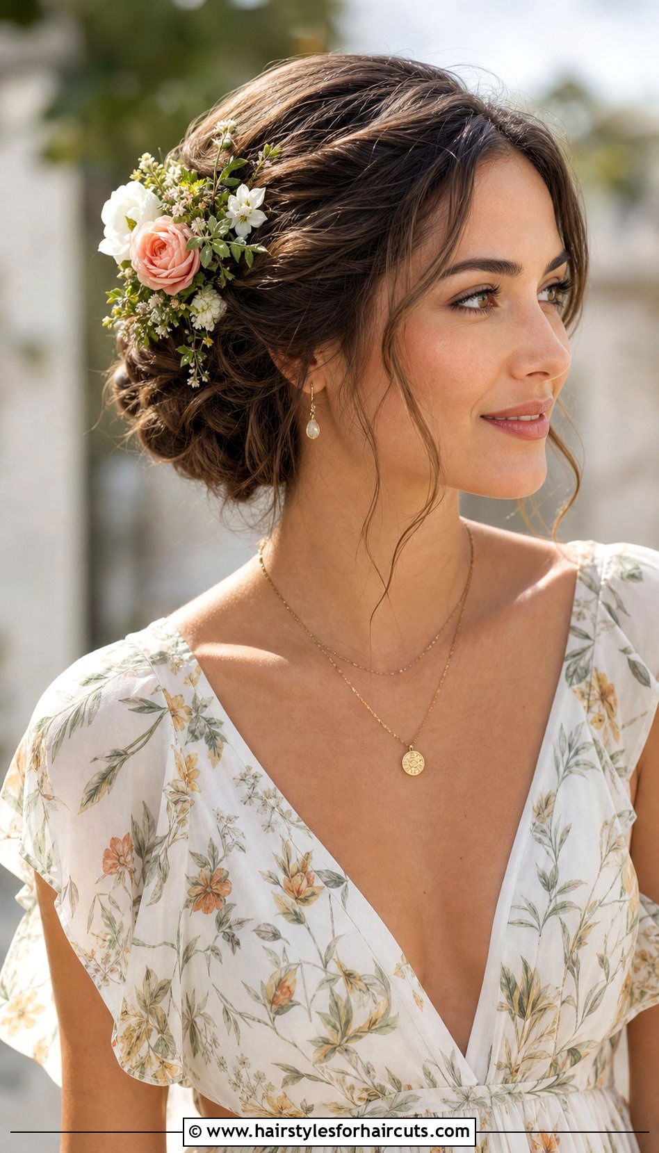 One Side Floral Updo - 25 one side hairstyles - 25 one side hairstyles