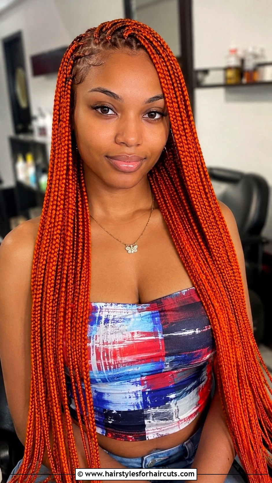 Orange Box Braids - 25 orange hairstyles - 25 orange hairstyles