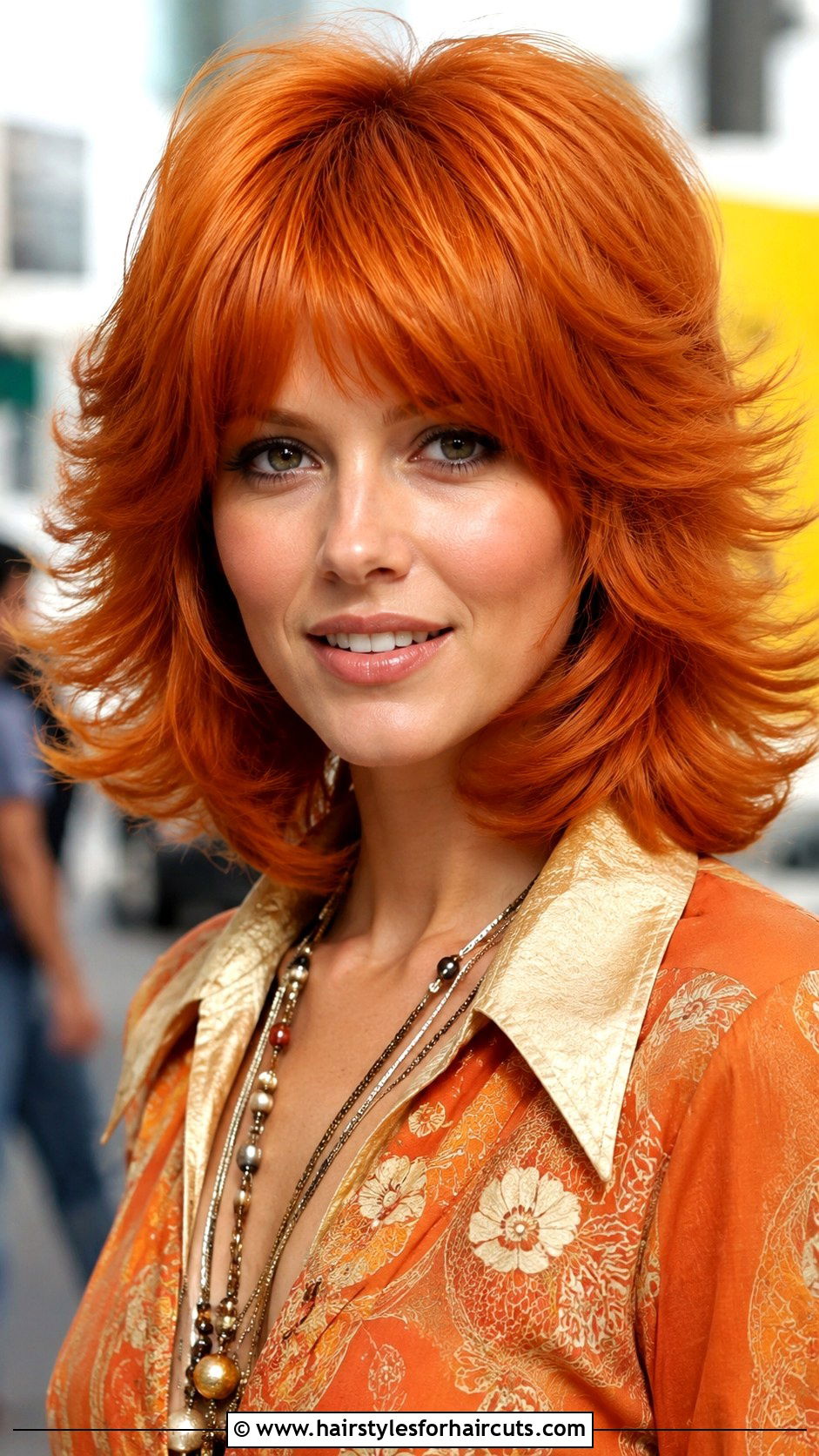 Orange Feathered Hair - 25 orange hairstyles - 25 orange hairstyles