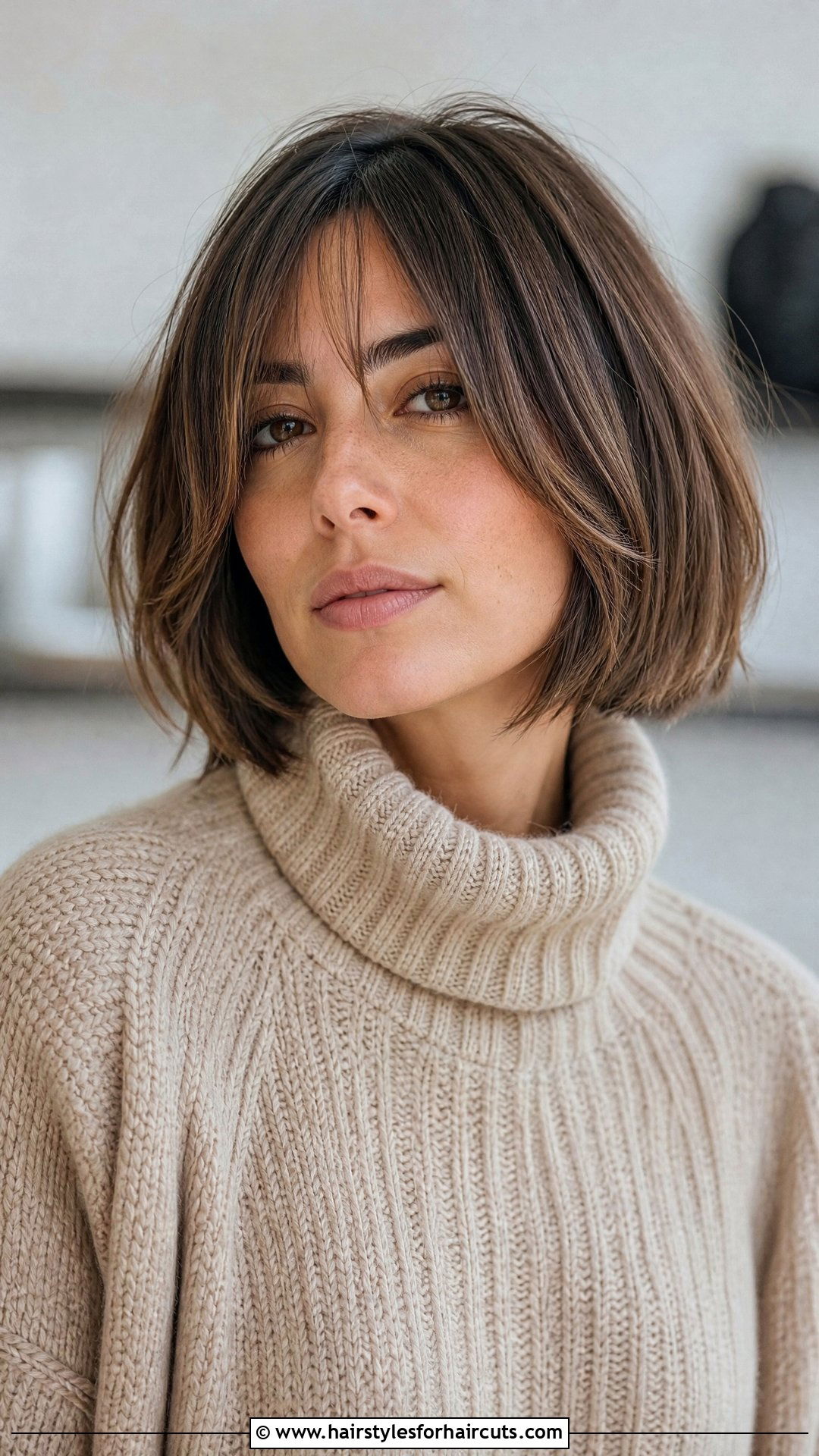 Overgrown Curtain Bangs Bob - 25 overgrown hairstyles - 25 overgrown hairstyles