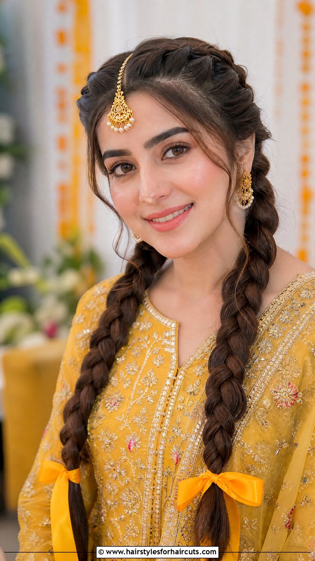 Pakistani Double Braid Hairstyle - 25 pakistani hairstyles - 25 pakistani hairstyles