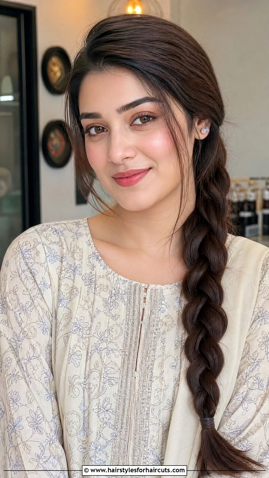 Pakistani Side Braid Hairstyle - 25 pakistani hairstyles - 25 pakistani hairstyles