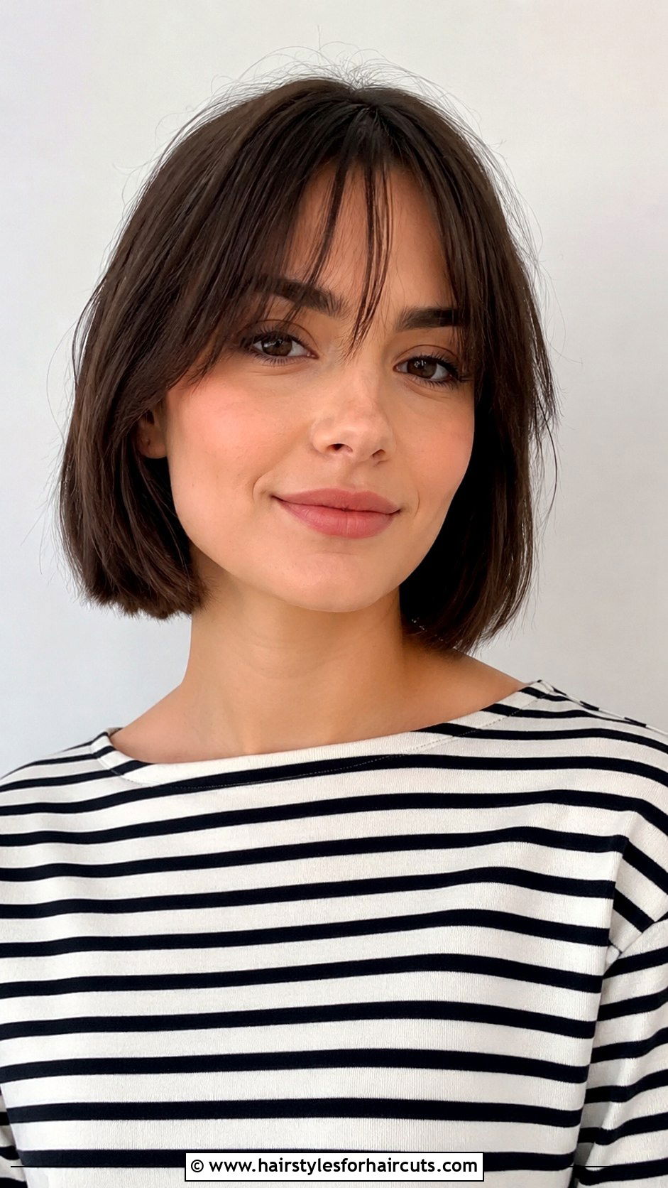 Parted Bang French Bob Haircut - 25 bang haircuts for thin hair - 25 bang haircuts for thin hair