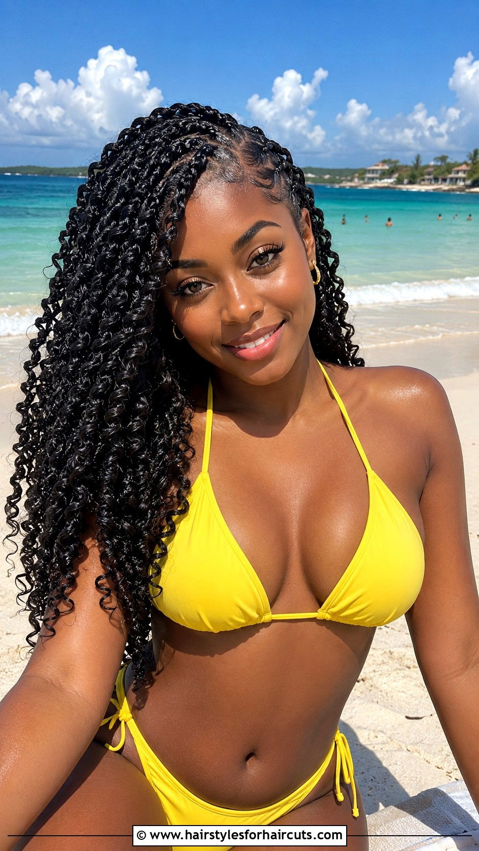 Passion Twists Side Part - 25 beach hairstyles for black hair - 25 beach hairstyles for black hair