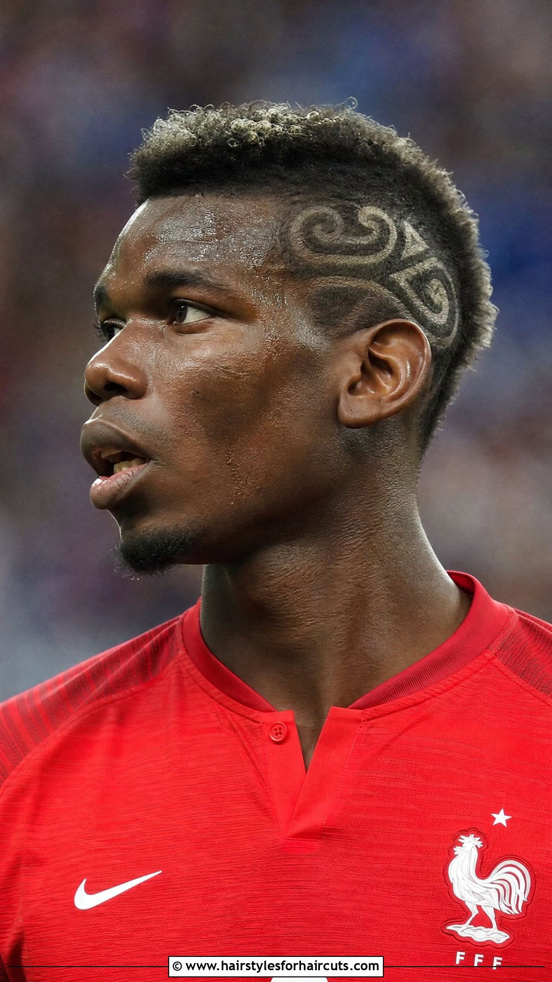 Paul Pogba Mohawk with Patterns - 25 soccer hairstyles - 25 soccer hairstyles