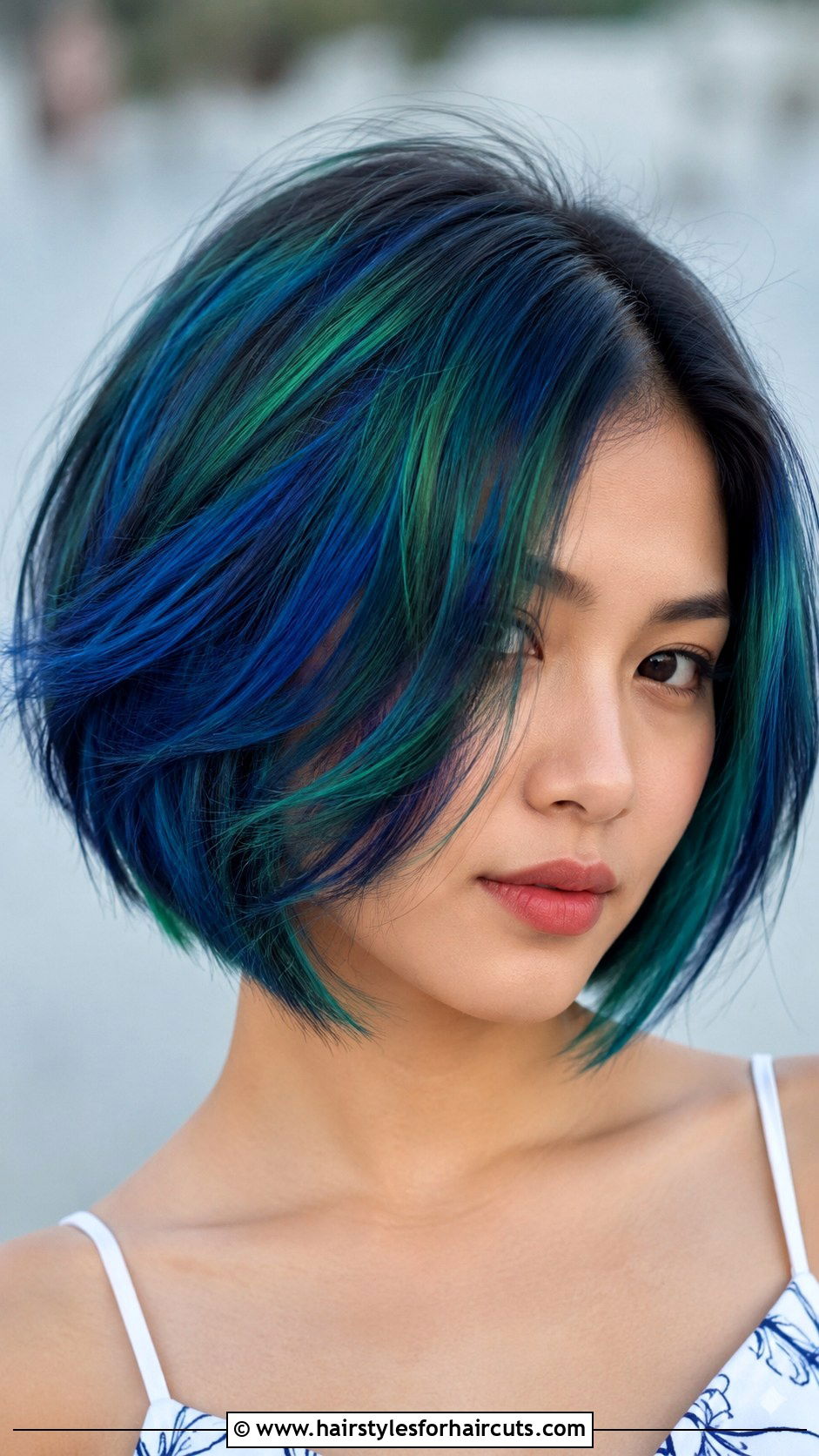 Peacock Feather Short Bob - 25 peacock hairstyles - 25 peacock hairstyles