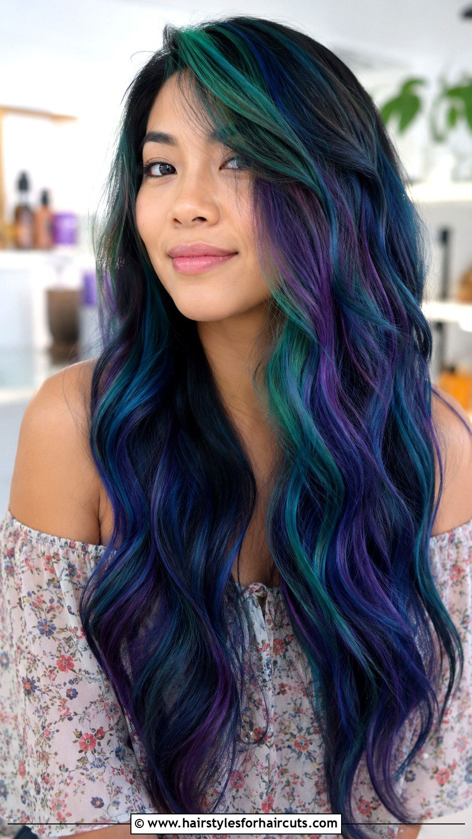 Peacock Rainbow Long Hair - 25 peacock hairstyles - 25 peacock hairstyles